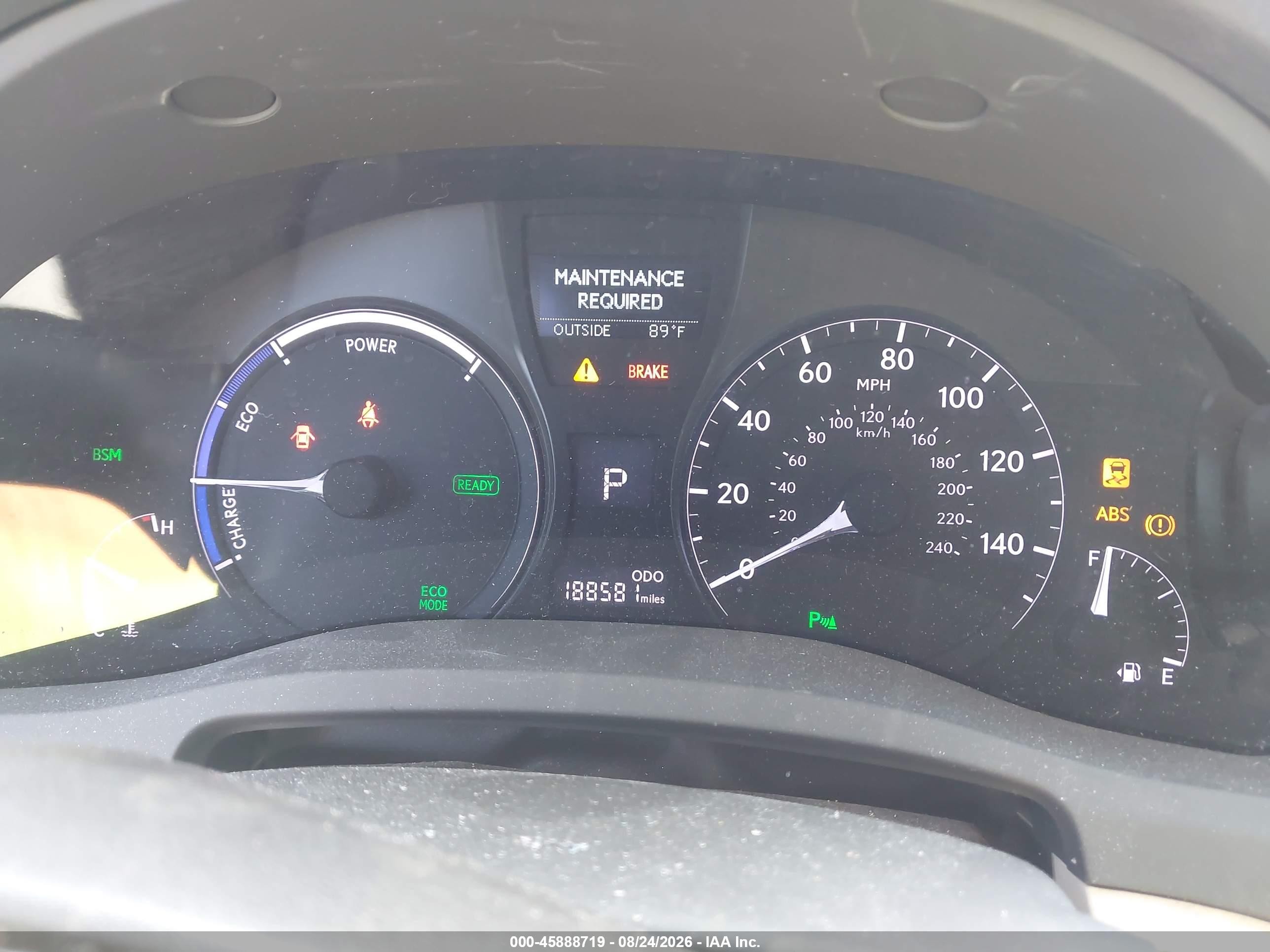 2013 Lexus RX 450h VIN JTJBC1BA0D2057978 IAAI salvage auction — Unknown, Salvage Certificate (California), sold $4,300 on 2026-09-13 (photo 7)