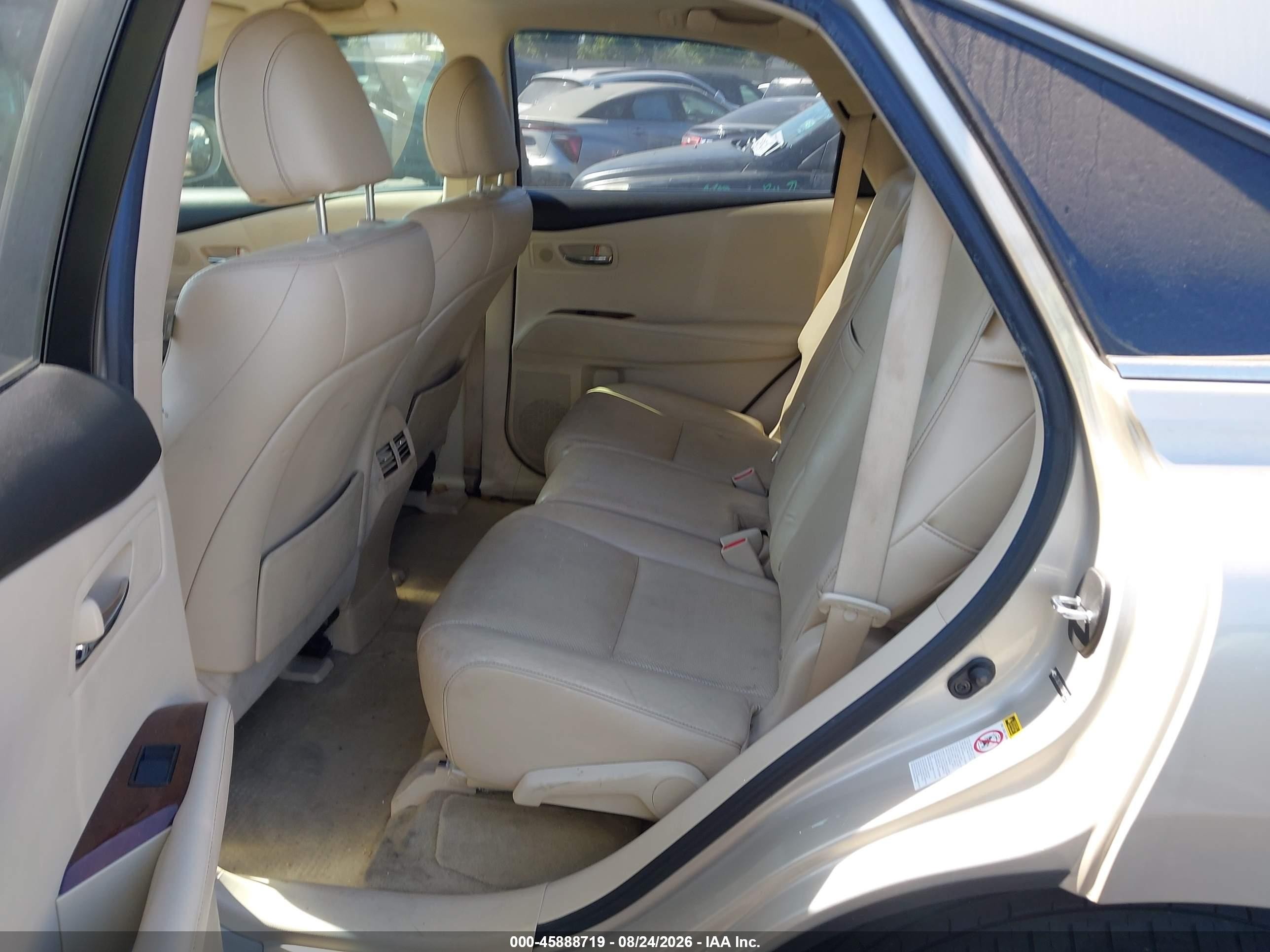 2013 Lexus RX 450h VIN JTJBC1BA0D2057978 IAAI salvage auction — Unknown, Salvage Certificate (California), sold $4,300 on 2026-09-13 (photo 8)
