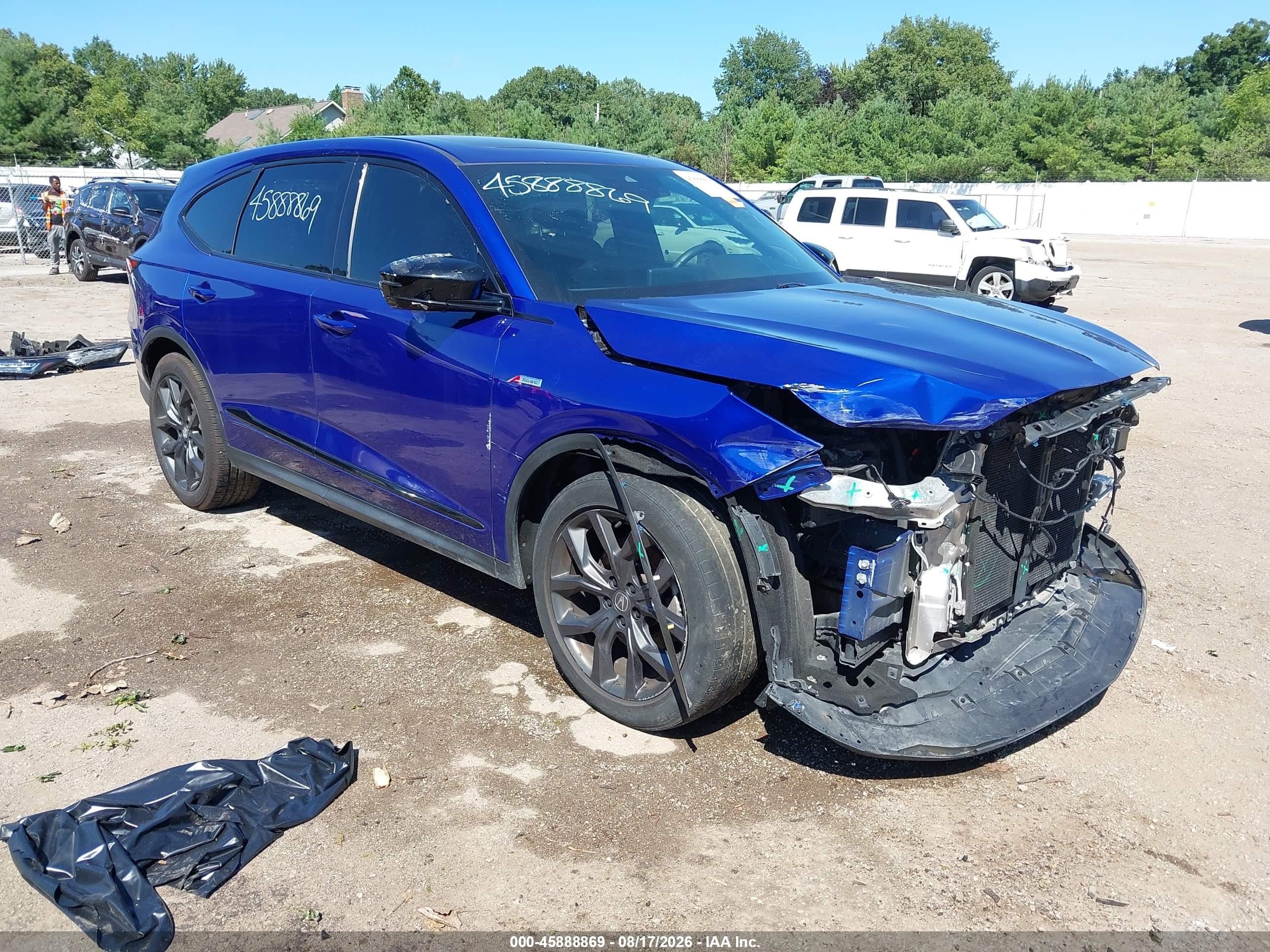 2022 Acura MDX VIN 5J8YE1H01NL005164 — IAAI salvage auction photo
