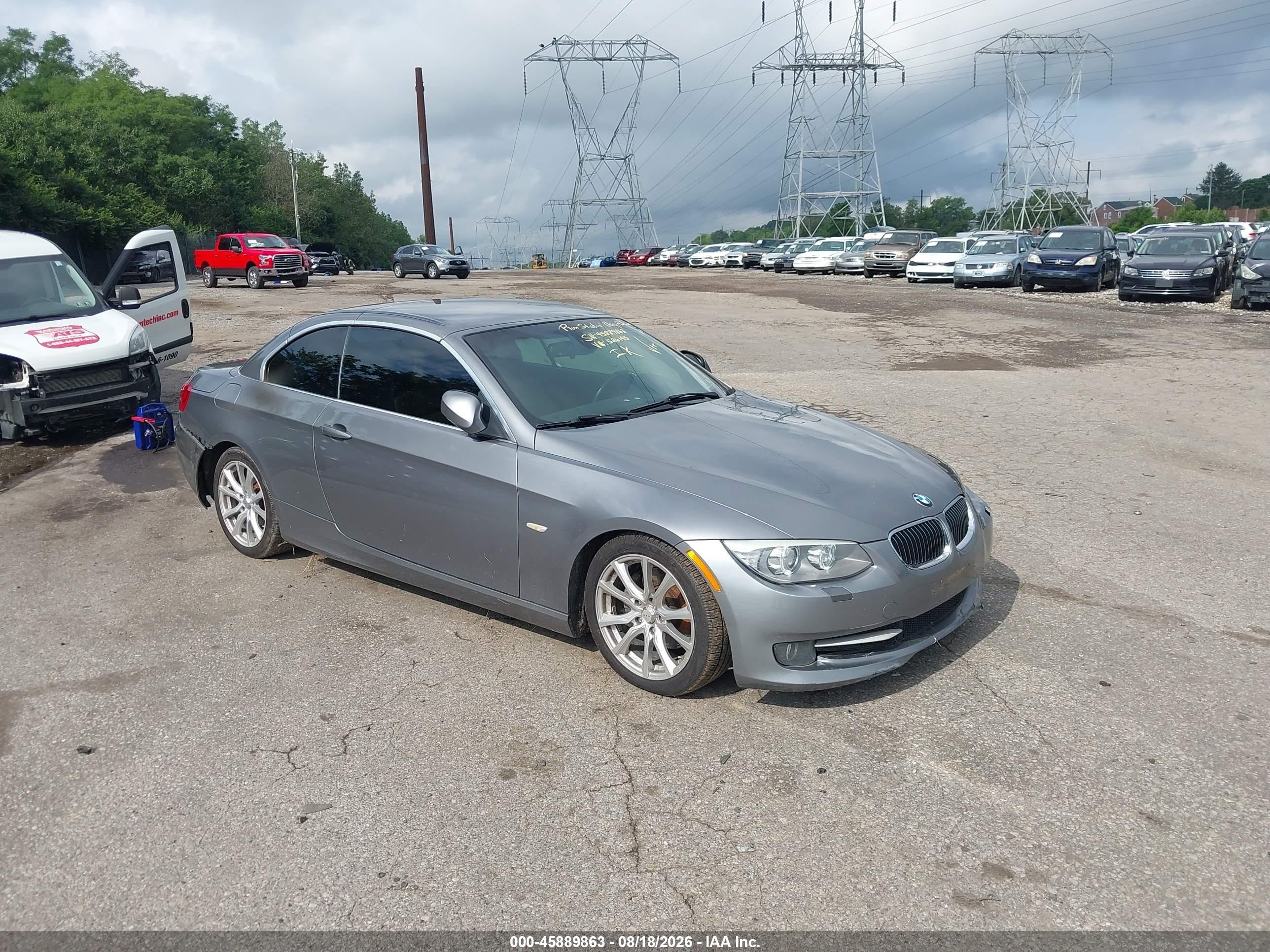 2013 BMW 3 series VIN WBADW3C59DJ526195 IAAI salvage auction — Unknown, Salvage (Pennsylvania), sold $1,750 on 2026-08-30 (photo 1)