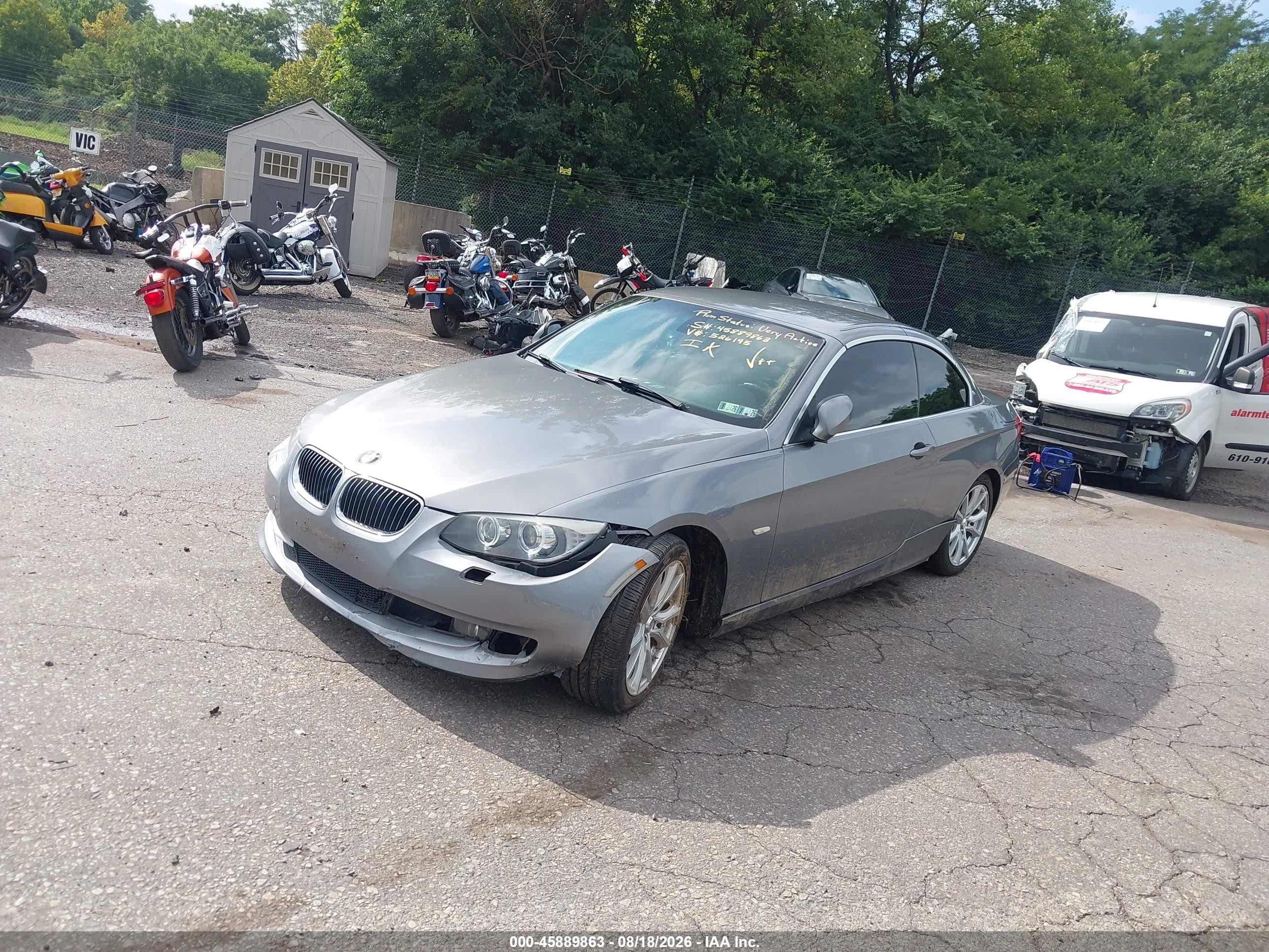 2013 BMW 3 series VIN WBADW3C59DJ526195 IAAI salvage auction — Unknown, Salvage (Pennsylvania), sold $1,750 on 2026-08-30 (photo 2)