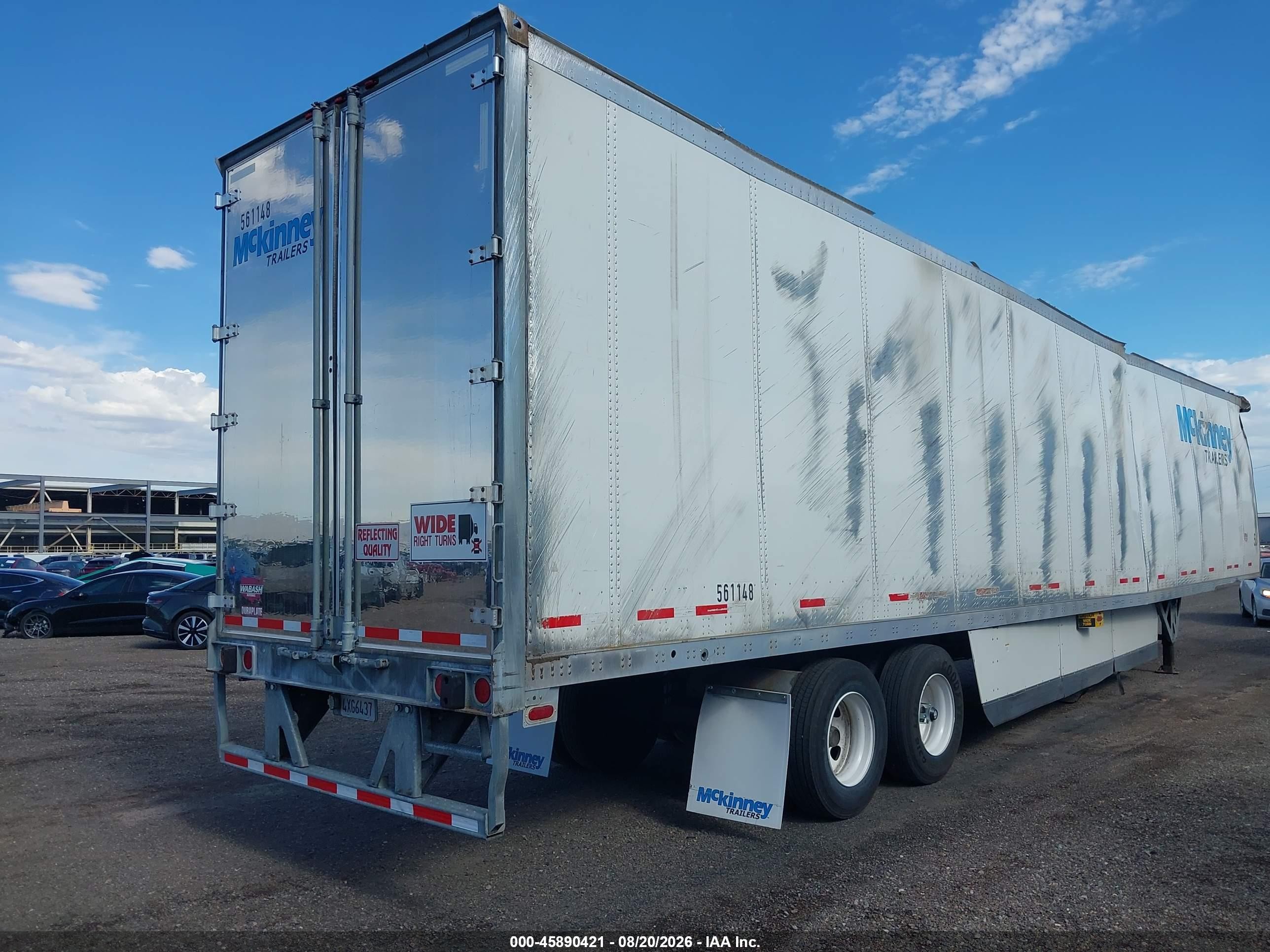 2019 Wabash National Corp 53' Semi Trailer VIN 1JJV532D1KL102005 IAAI salvage auction — Rollover, Salvage (California), sold $500 on 2026-09-09 (photo 4)