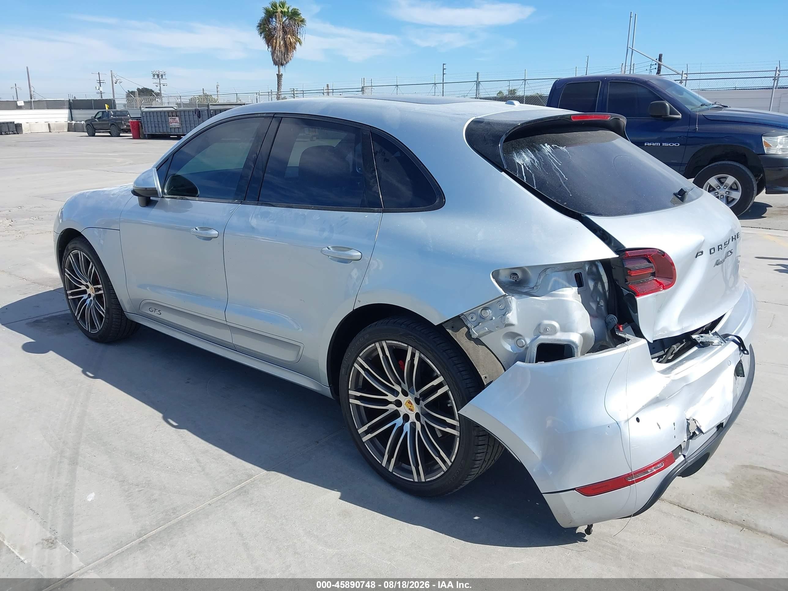 2017 Porsche Macan VIN WP1AG2A59HLB53376 IAAI salvage auction — Rear End, Salvage (California), sold $8,000 on 2026-09-04 (photo 3)