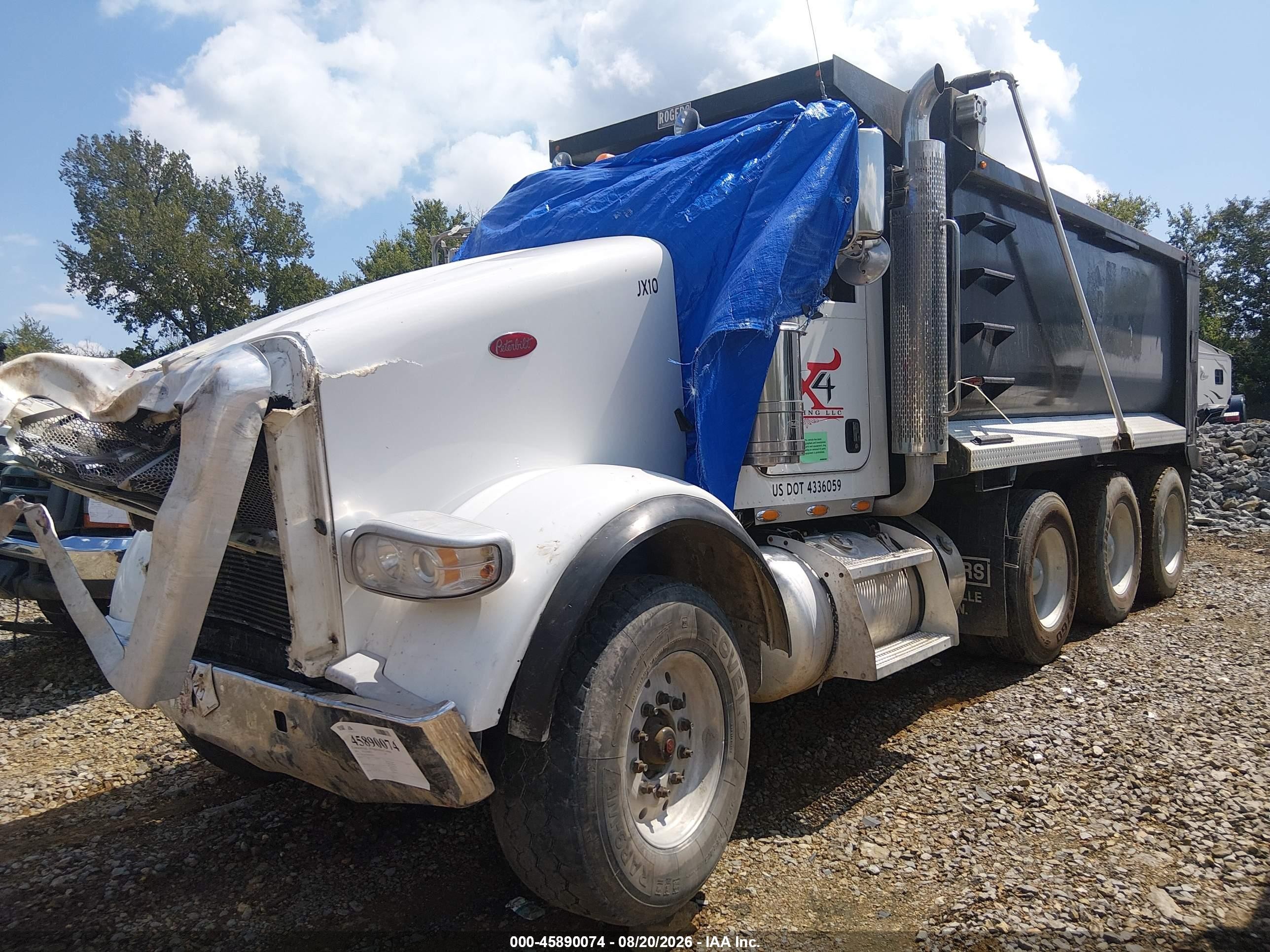 2019 Peterbilt 367 VIN 1NPTX4EX8KD265940 IAAI salvage auction — Front End, Salvage (Tennessee), sold $34,500 on 2026-09-18 (photo 1)