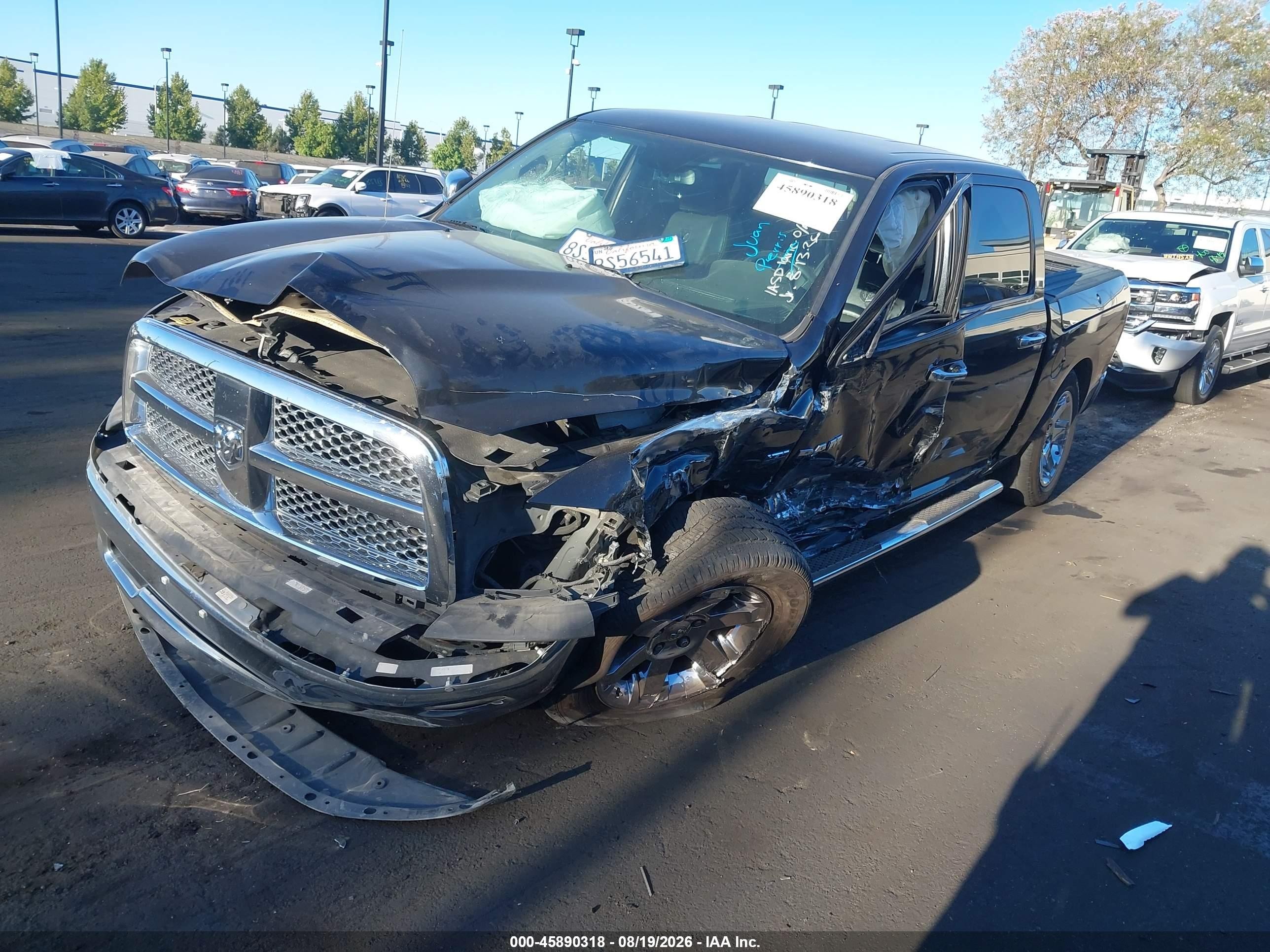 2009 Dodge Ram VIN 1D3HB13T69J519707 IAAI salvage auction — Side, Salvage Certificate (California), sold $850 on 2026-09-13 (photo 2)