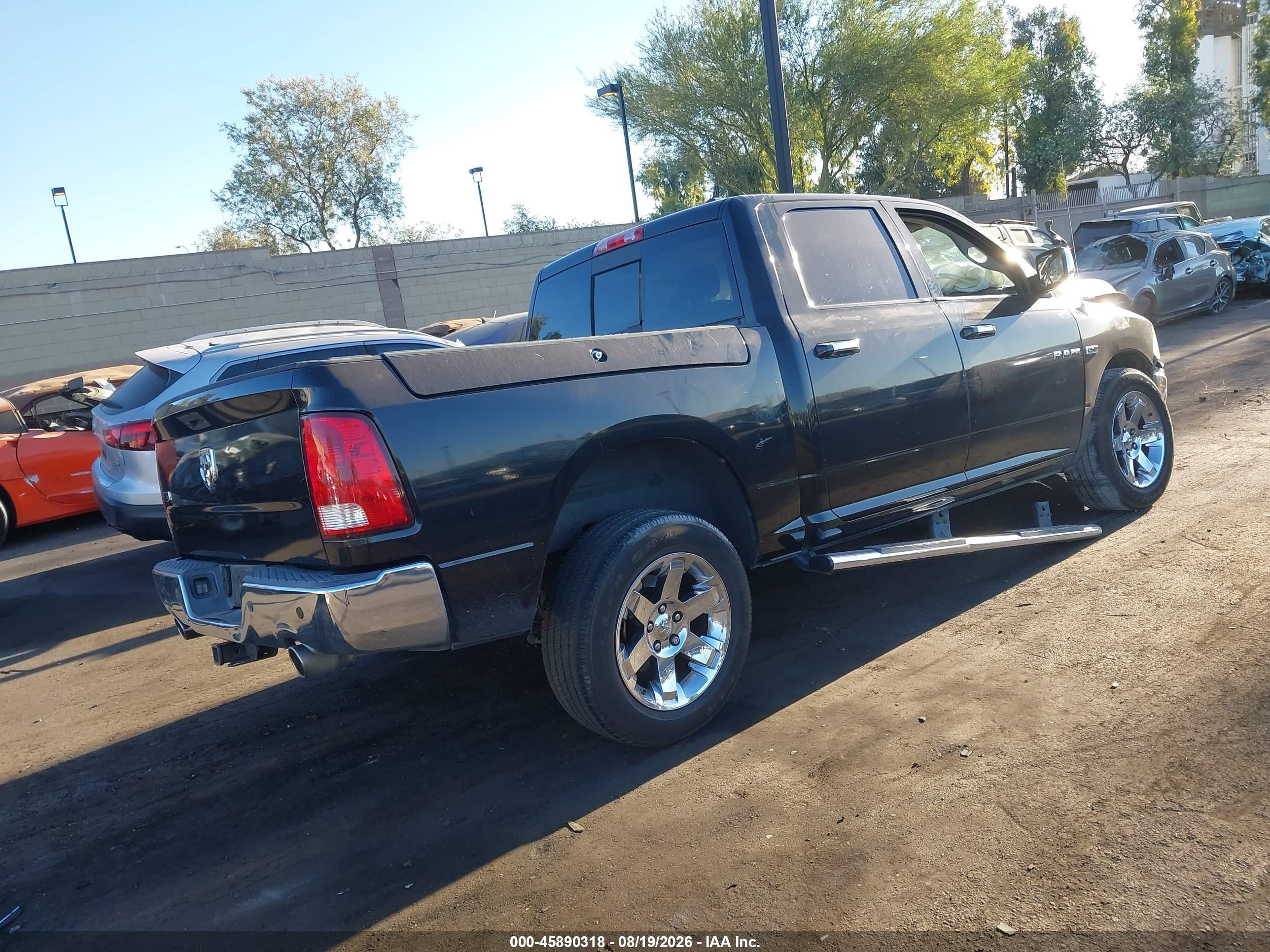 2009 Dodge Ram VIN 1D3HB13T69J519707 IAAI salvage auction — Side, Salvage Certificate (California), sold $850 on 2026-09-13 (photo 4)