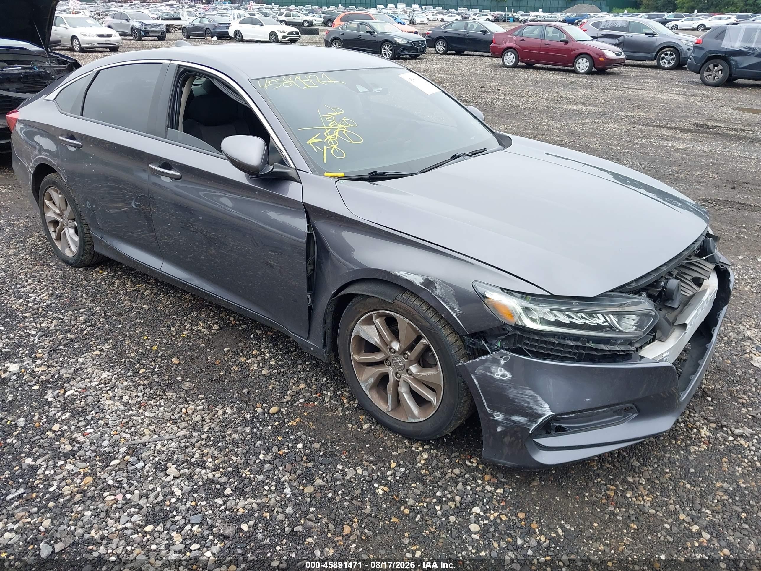 2020 Honda Accord VIN 1HGCV1F18LA020419 IAAI salvage auction — Front & Rear, Mv-907A (New York), sold $5,850 on 2026-09-09 (photo 1)