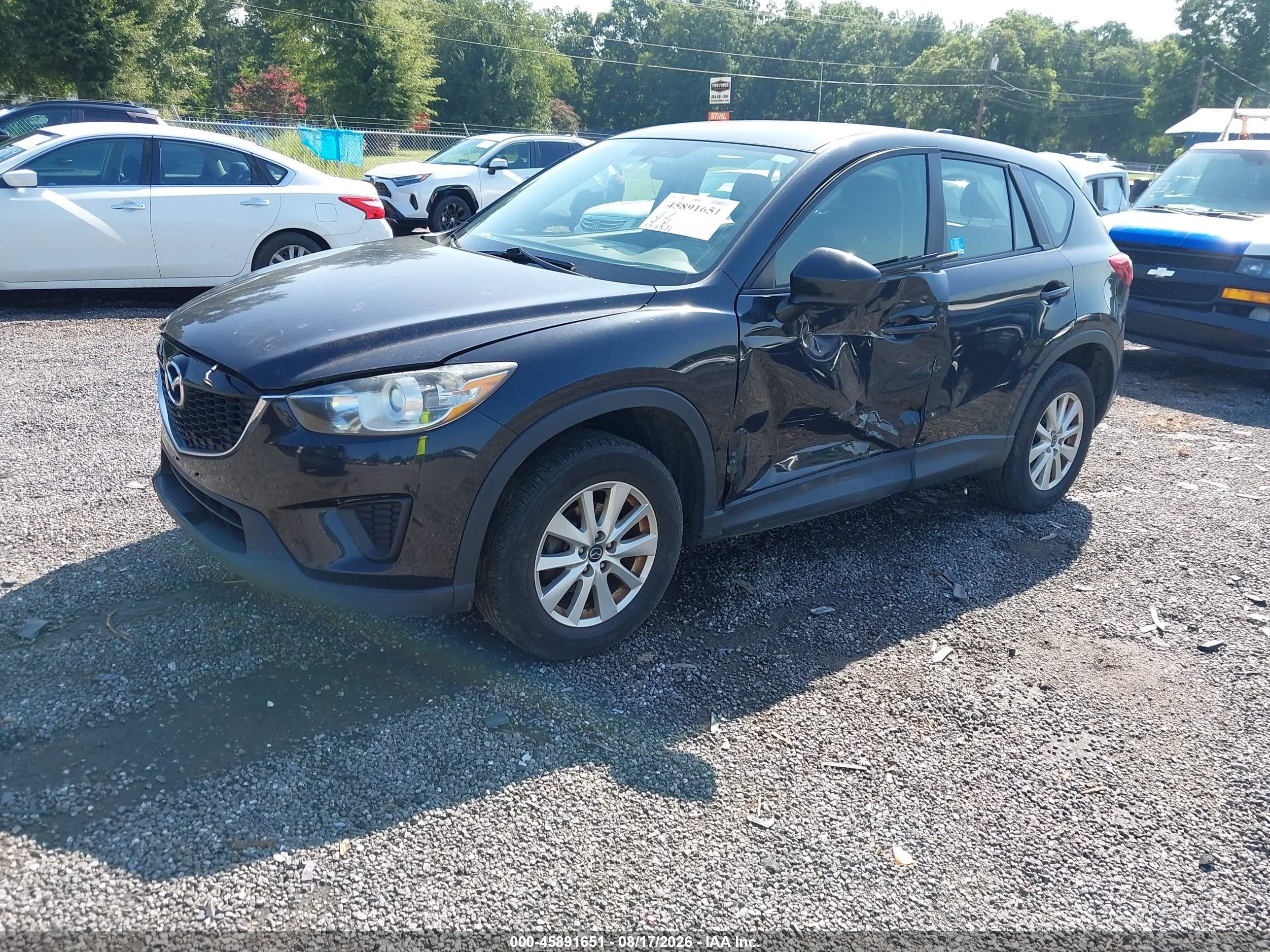 2013 Mazda CX-5 VIN JM3KE2BE9D0114090 IAAI salvage auction — Side, Salvage (South Carolina), sold $1,550 on 2026-09-24 (photo 2)