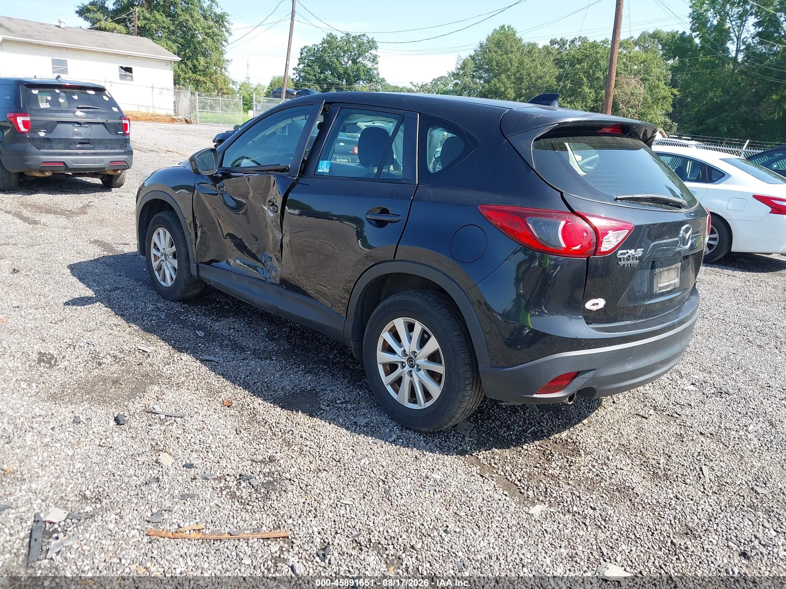 2013 Mazda CX-5 VIN JM3KE2BE9D0114090 IAAI salvage auction — Side, Salvage (South Carolina), sold $1,550 on 2026-09-24 (photo 3)