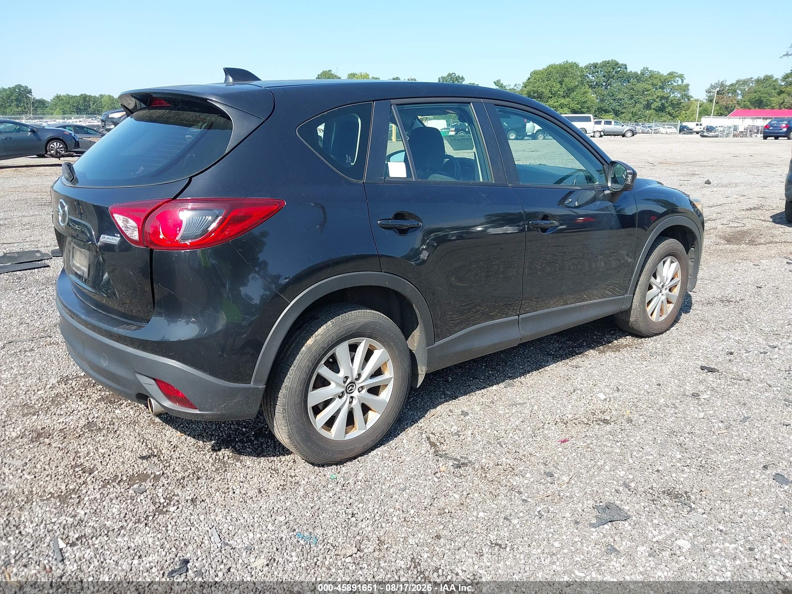 2013 Mazda CX-5 VIN JM3KE2BE9D0114090 IAAI salvage auction — Side, Salvage (South Carolina), sold $1,550 on 2026-09-24 (photo 4)