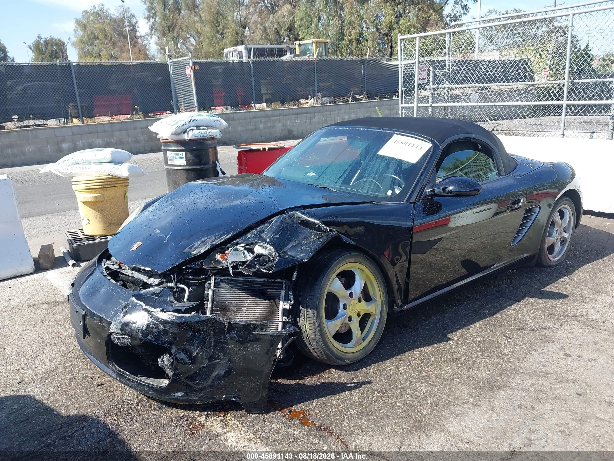 2005 Porsche Boxster VIN WP0CA29815U711351 IAAI salvage auction — Unknown, Salvage (California), sold $1,150 on 2026-09-13 (photo 2)