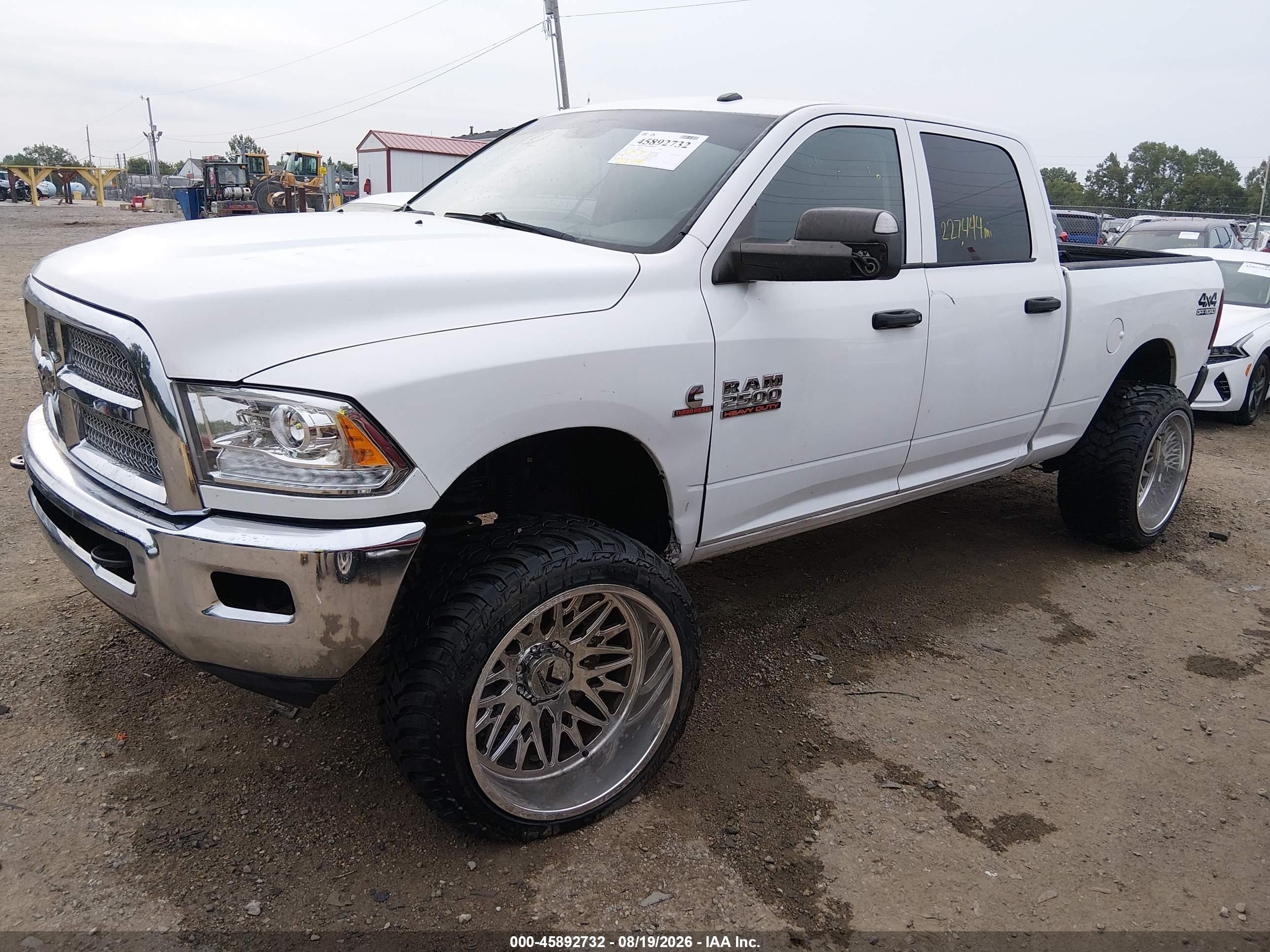 2015 Ram 2500 VIN 3C6UR5CL1FG685387 IAAI salvage auction — Front End, Clear (Indiana), sold $9,600 on 2026-10-07 (photo 6)