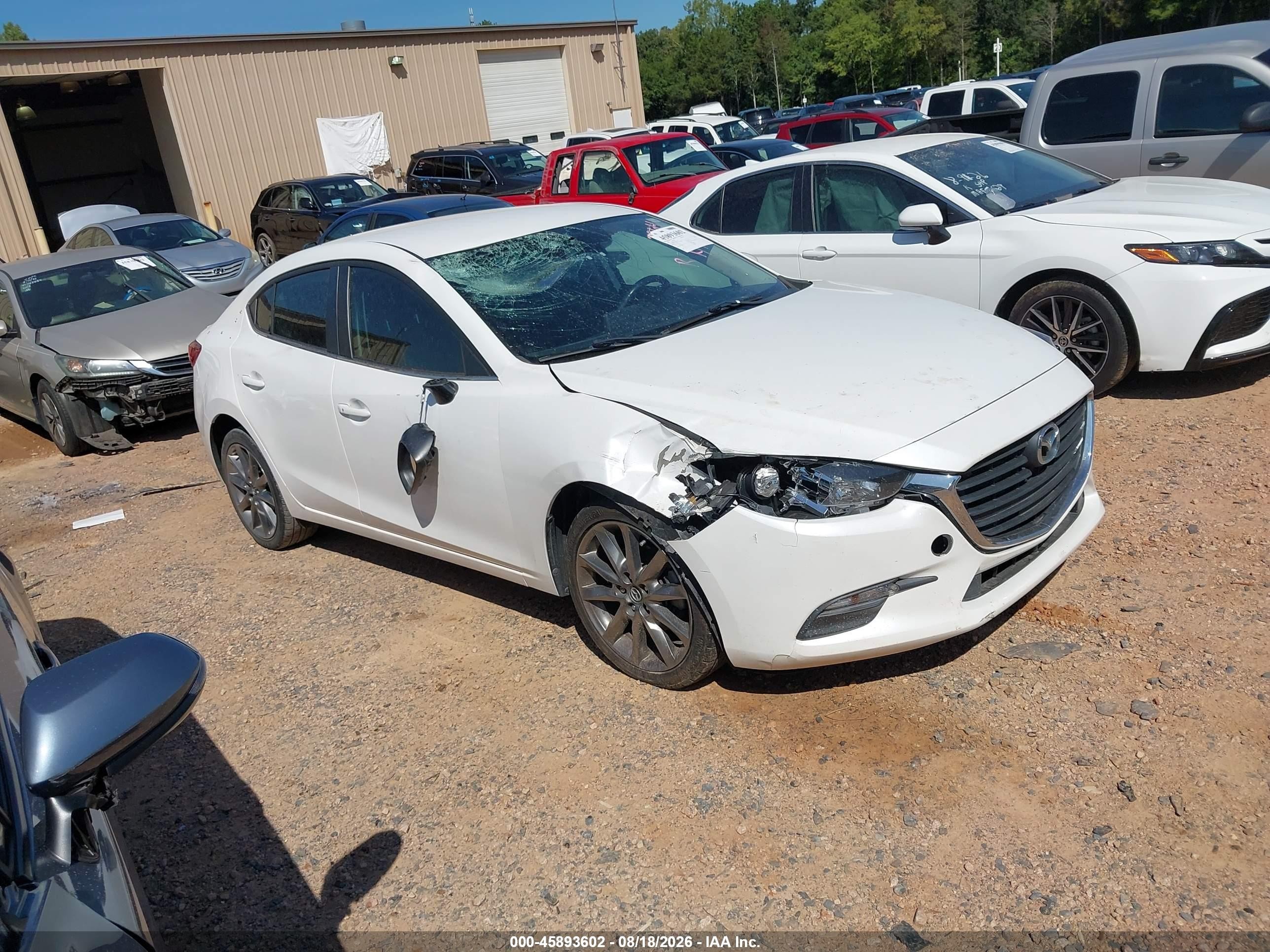 2018 Mazda 3 VIN 3MZBN1V3XJM163964 IAAI salvage auction — Front End, Salvage (North Carolina), sold $3,800 on 2026-09-11 (photo 1)