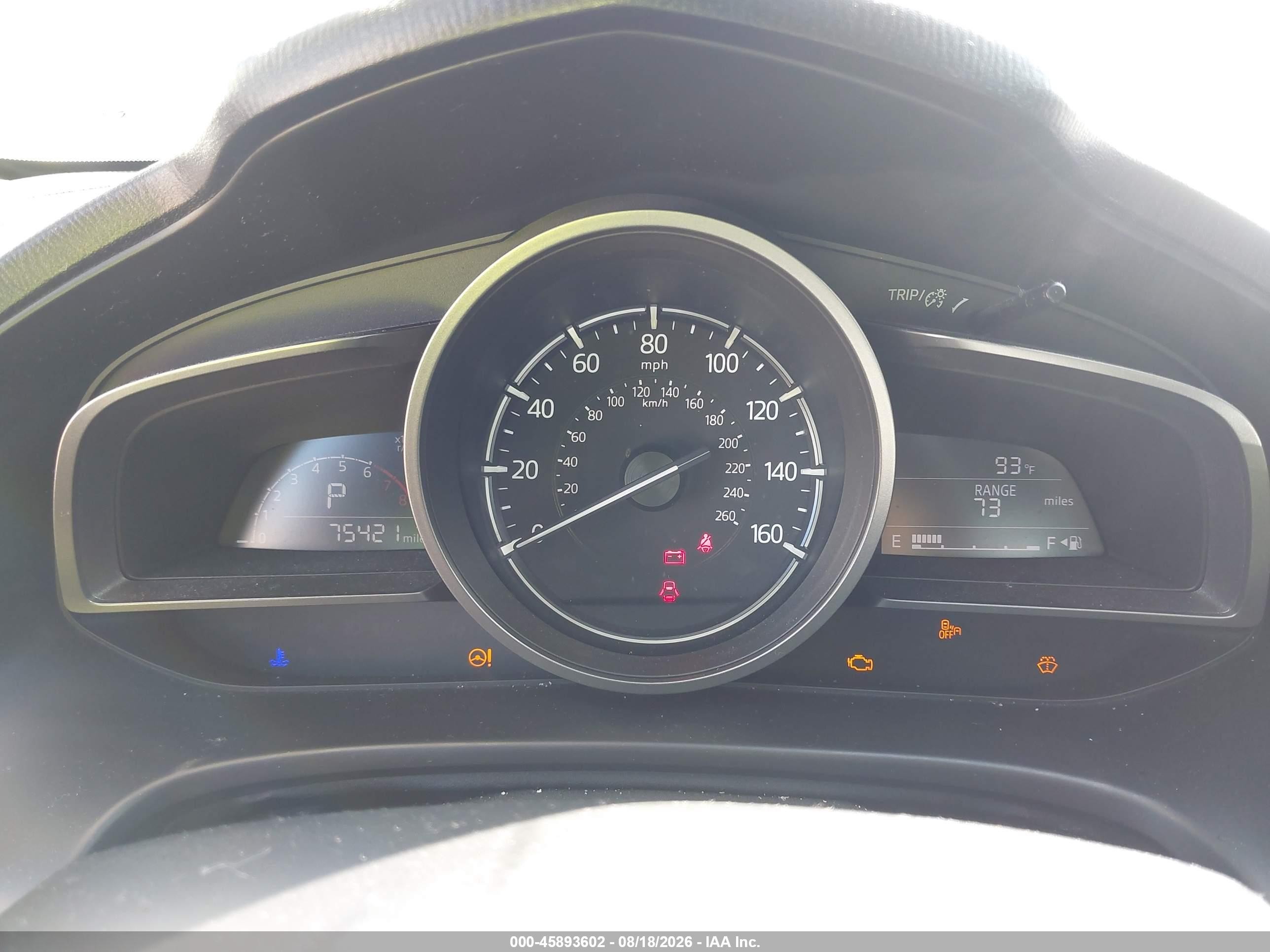 2018 Mazda 3 VIN 3MZBN1V3XJM163964 IAAI salvage auction — Front End, Salvage (North Carolina), sold $3,800 on 2026-09-11 (photo 7)
