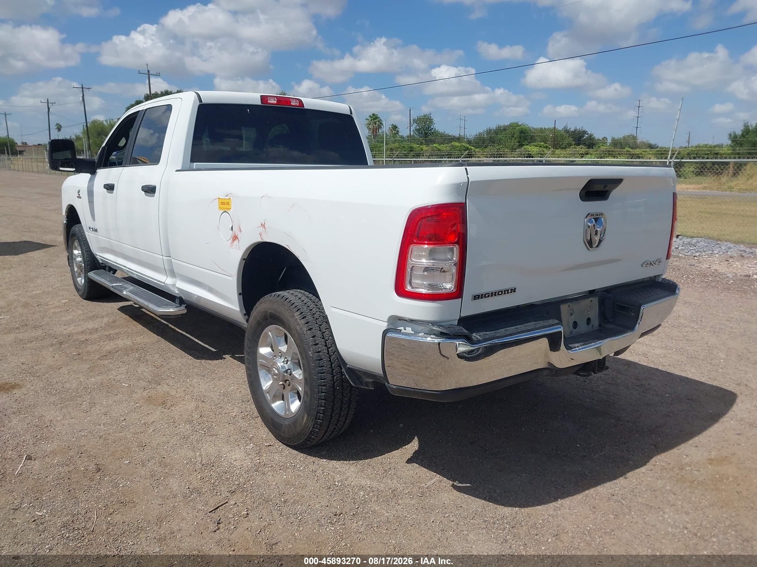 2024 Ram 2500 VIN 3C6UR5JL6RG340122 IAAI salvage auction — Front End, Enterprise Vehicles Clear Only (Texas), sold $33,500 on 2026-08-20 (photo 3)