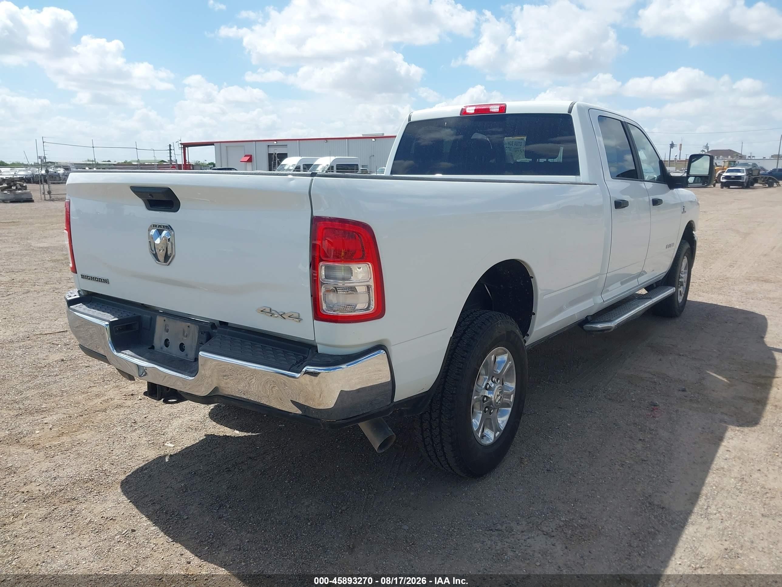 2024 Ram 2500 VIN 3C6UR5JL6RG340122 IAAI salvage auction — Front End, Enterprise Vehicles Clear Only (Texas), sold $33,500 on 2026-08-20 (photo 4)