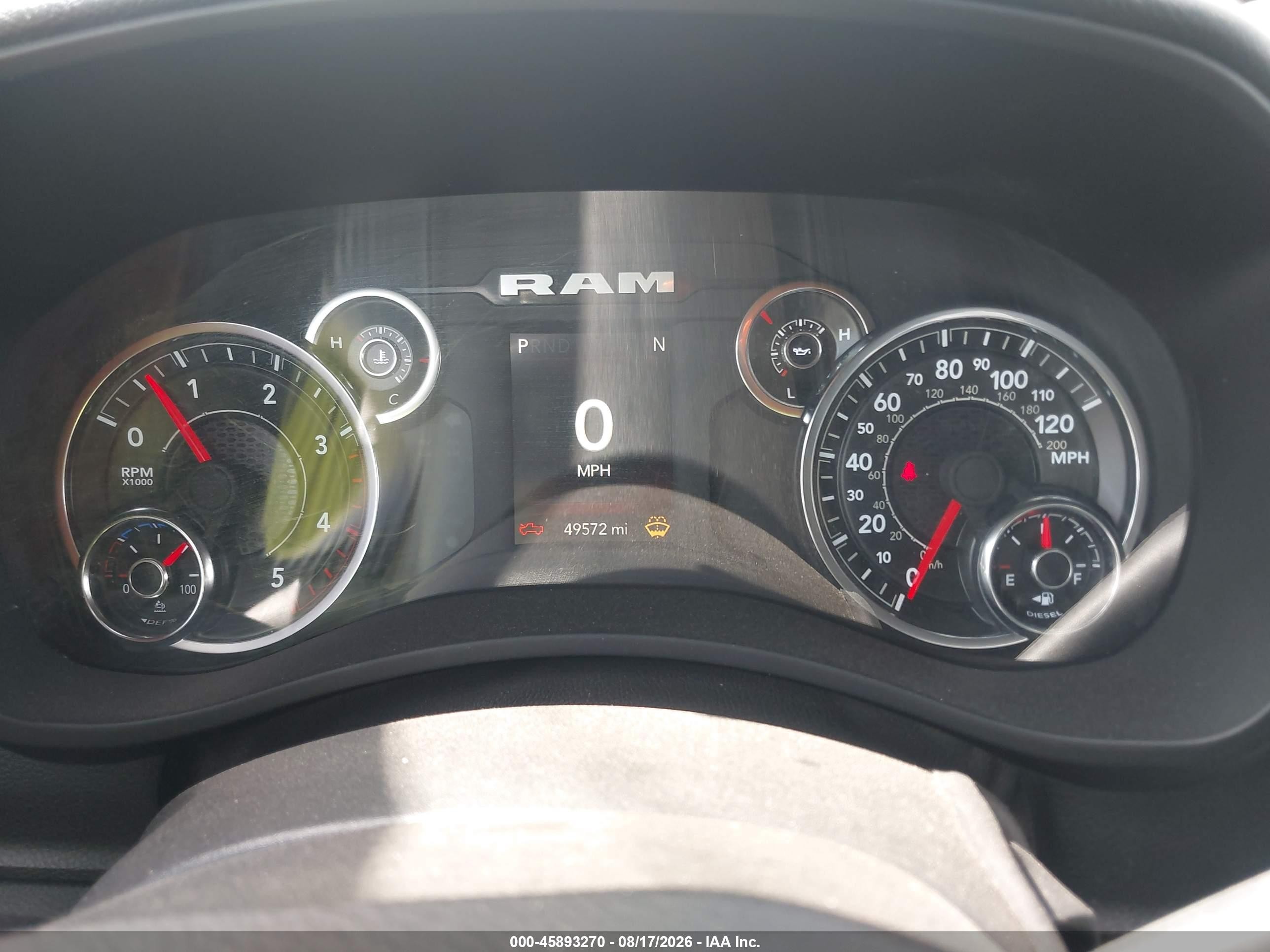 2024 Ram 2500 VIN 3C6UR5JL6RG340122 IAAI salvage auction — Front End, Enterprise Vehicles Clear Only (Texas), sold $33,500 on 2026-08-20 (photo 7)