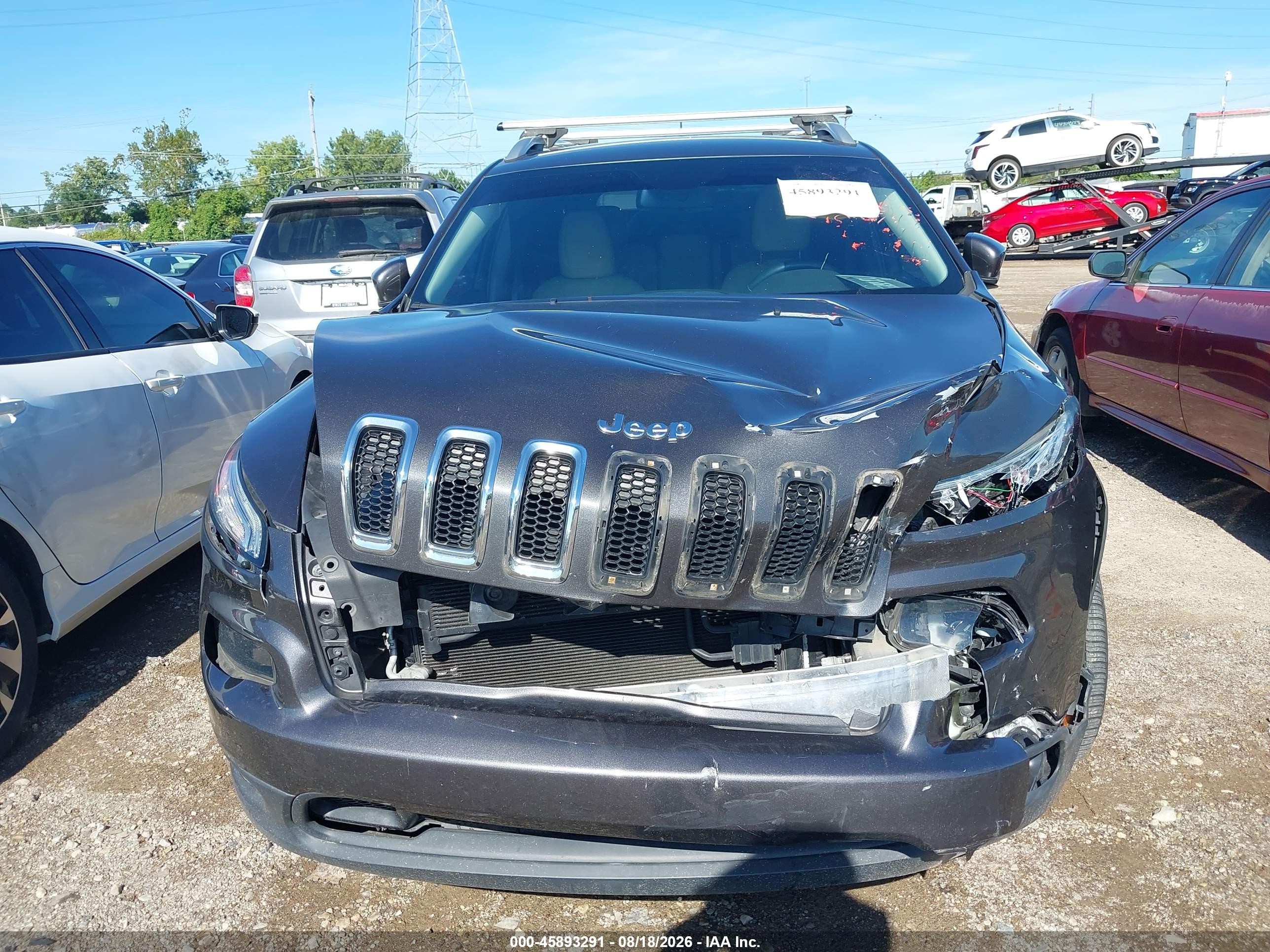 2015 Jeep Cherokee VIN 1C4PJLCSXFW701158 IAAI salvage auction — Front & Rear, Salvage (Ohio), sold $475 on 2026-09-03 (photo 6)