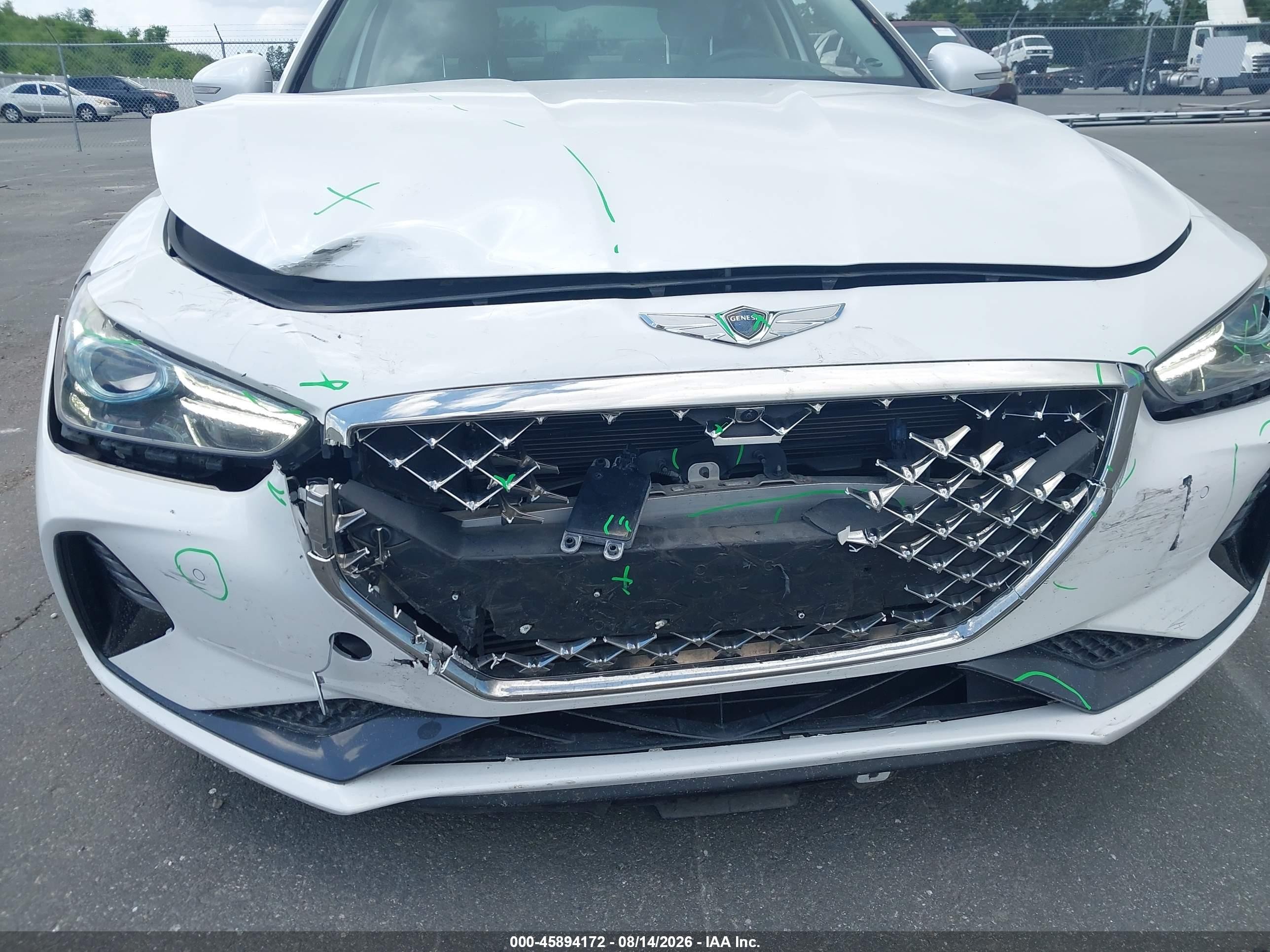 2020 Genesis G70 VIN KMTG44LA5LU050793 IAAI salvage auction — Front End, Rebuildable (Florida), sold $6,200 on 2026-09-08 (photo 6)