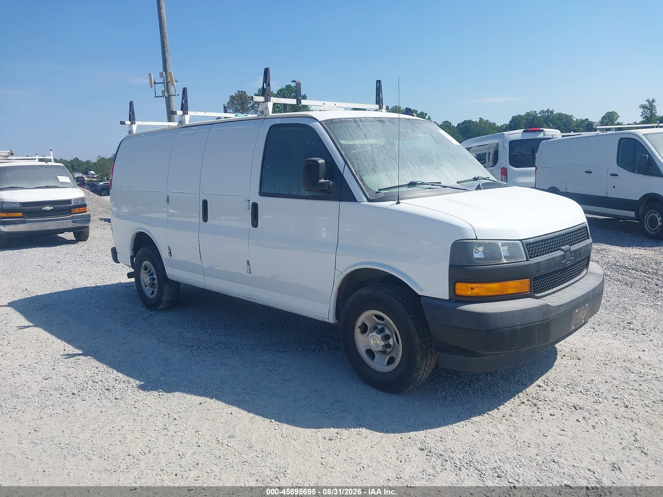 2020 Chevrolet Express Cargo VIN 1GCWGAFP2L1176028 IAAI salvage auction — Mechanical, Enterprise Vehicles Clear Only (Virginia), sold $8,000 on 2026-09-11 (photo 1)