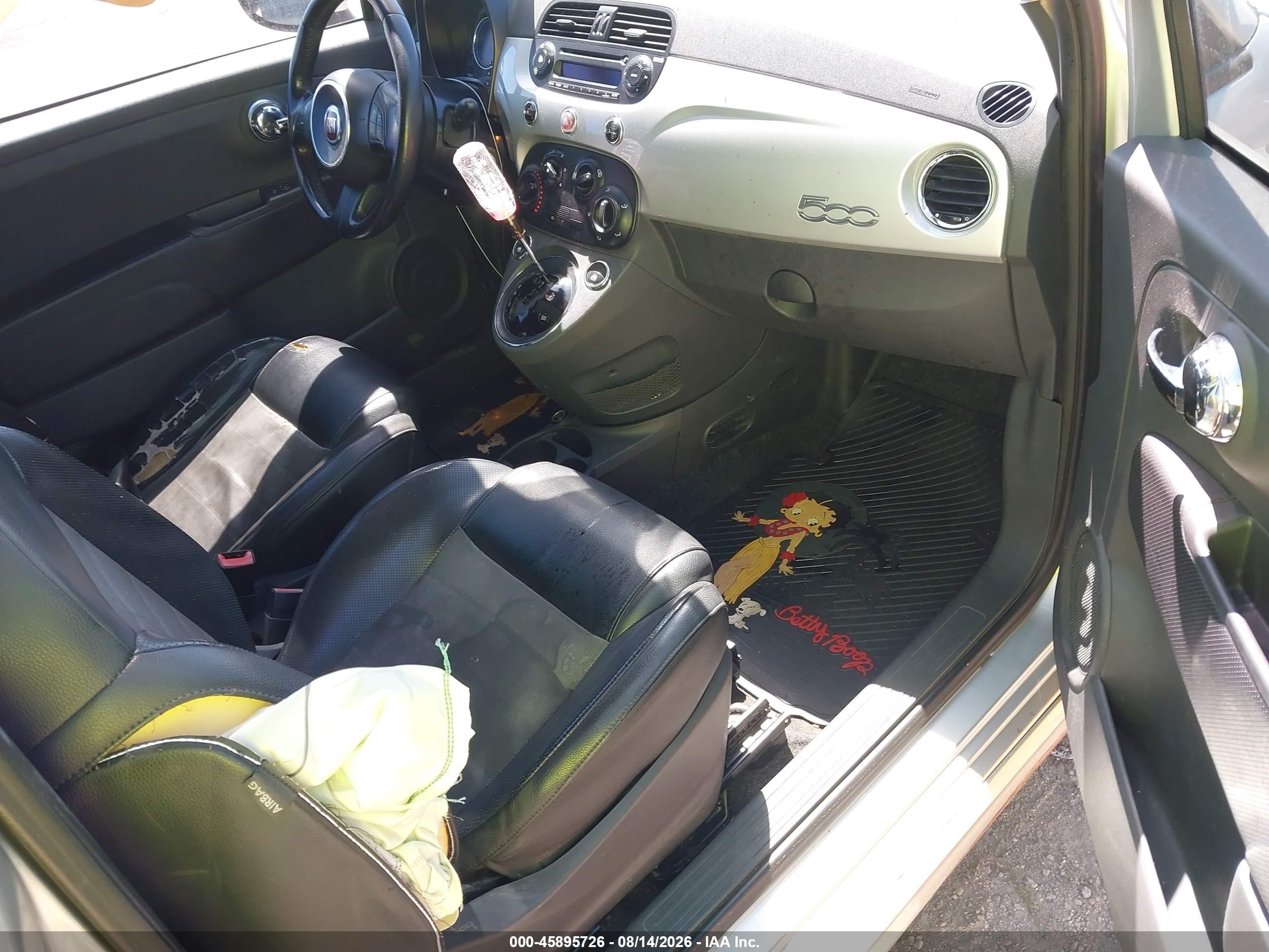 2012 Fiat 500 VIN 3C3CFFBR6CT125672 IAAI salvage auction — Normal Wear, Salvage Title - Dealer (California), sold $325 on 2026-09-03 (photo 5)