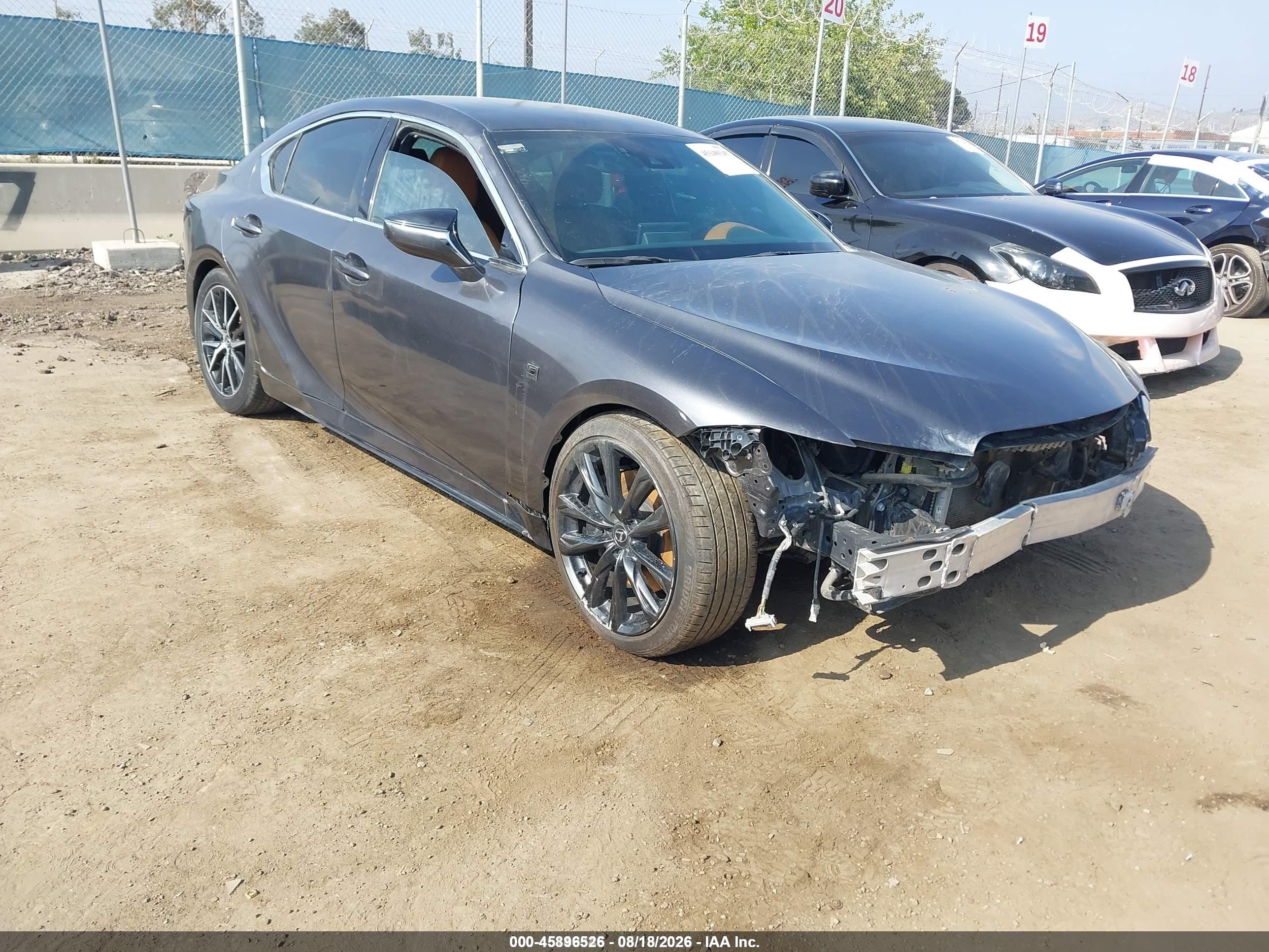 2025 Lexus Is VIN JTHBA1D20S5134521 IAAI salvage auction — Front End, Salvage (California), sold $10,700 on 2026-09-02 (photo 1)
