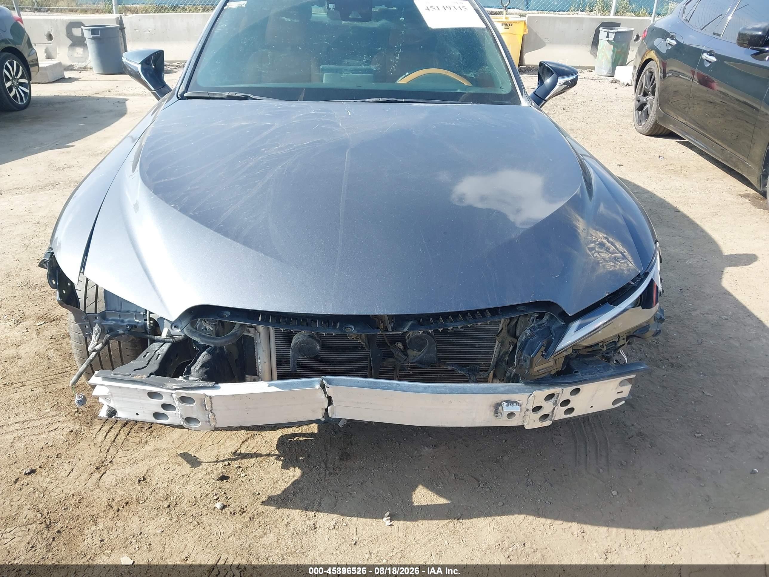 2025 Lexus Is VIN JTHBA1D20S5134521 IAAI salvage auction — Front End, Salvage (California), sold $10,700 on 2026-09-02 (photo 6)