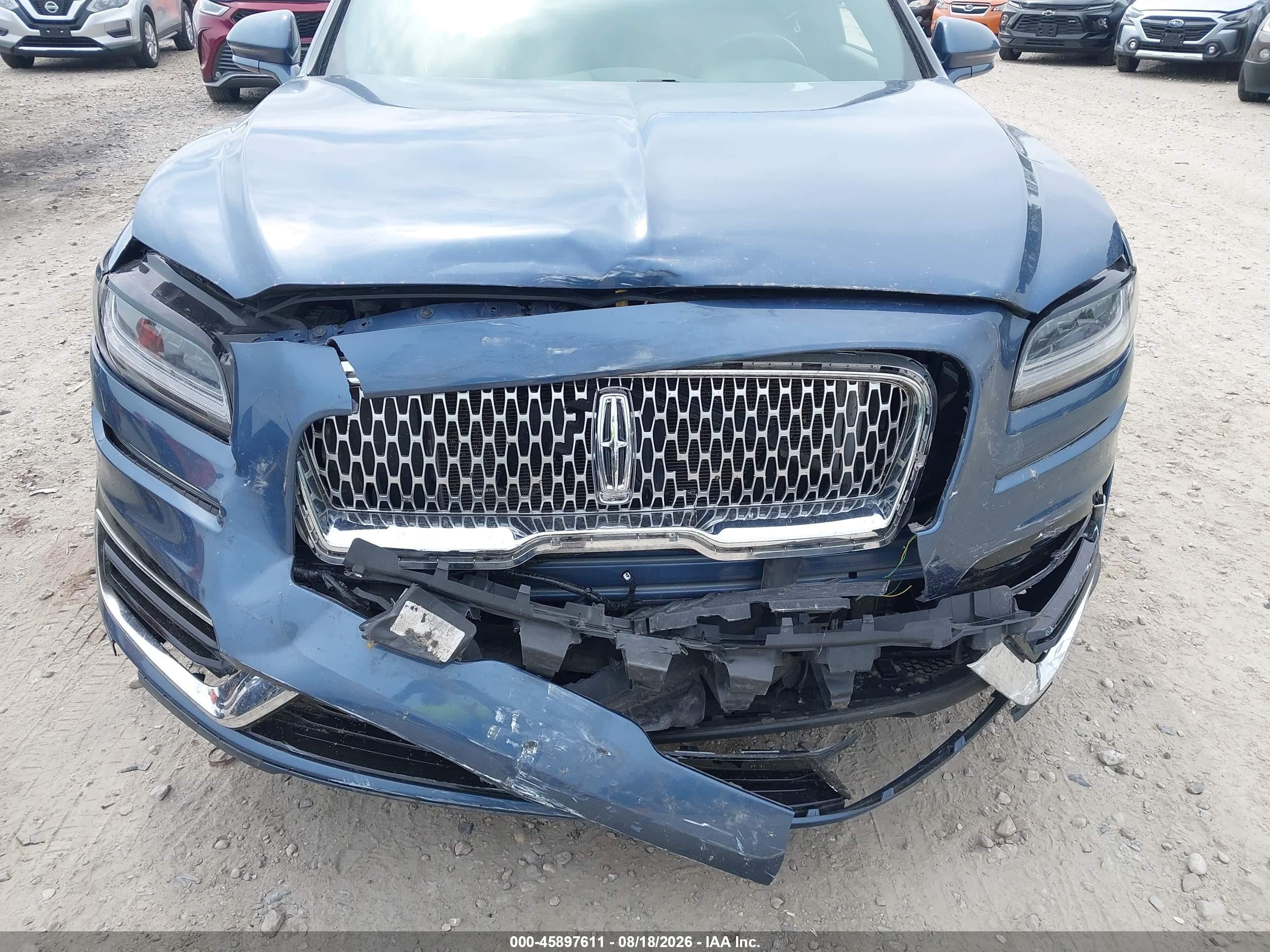 2019 Lincoln Nautilus VIN 2LMPJ8K92KBL47157 IAAI salvage auction — Front End, Clear (Michigan), sold $4,900 on 2026-09-19 (photo 6)