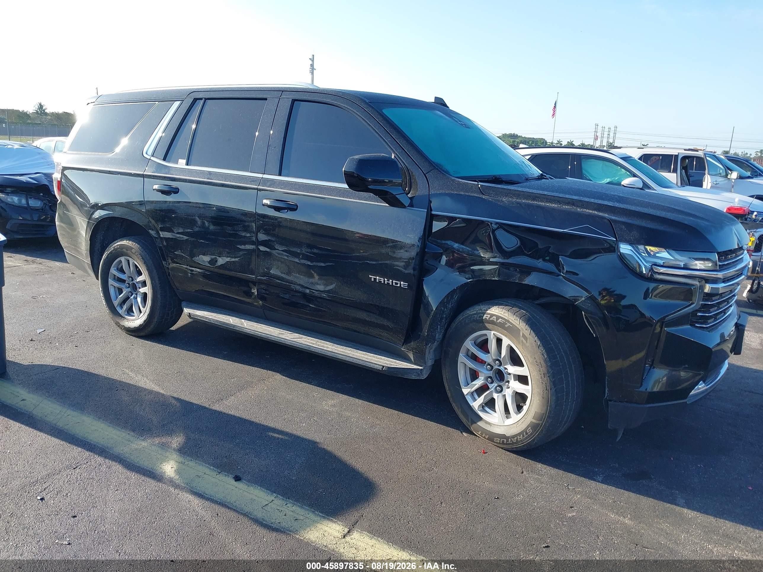 2021 Chevrolet Tahoe VIN 1GNSCNKD5MR196202 — IAAI salvage auction photo