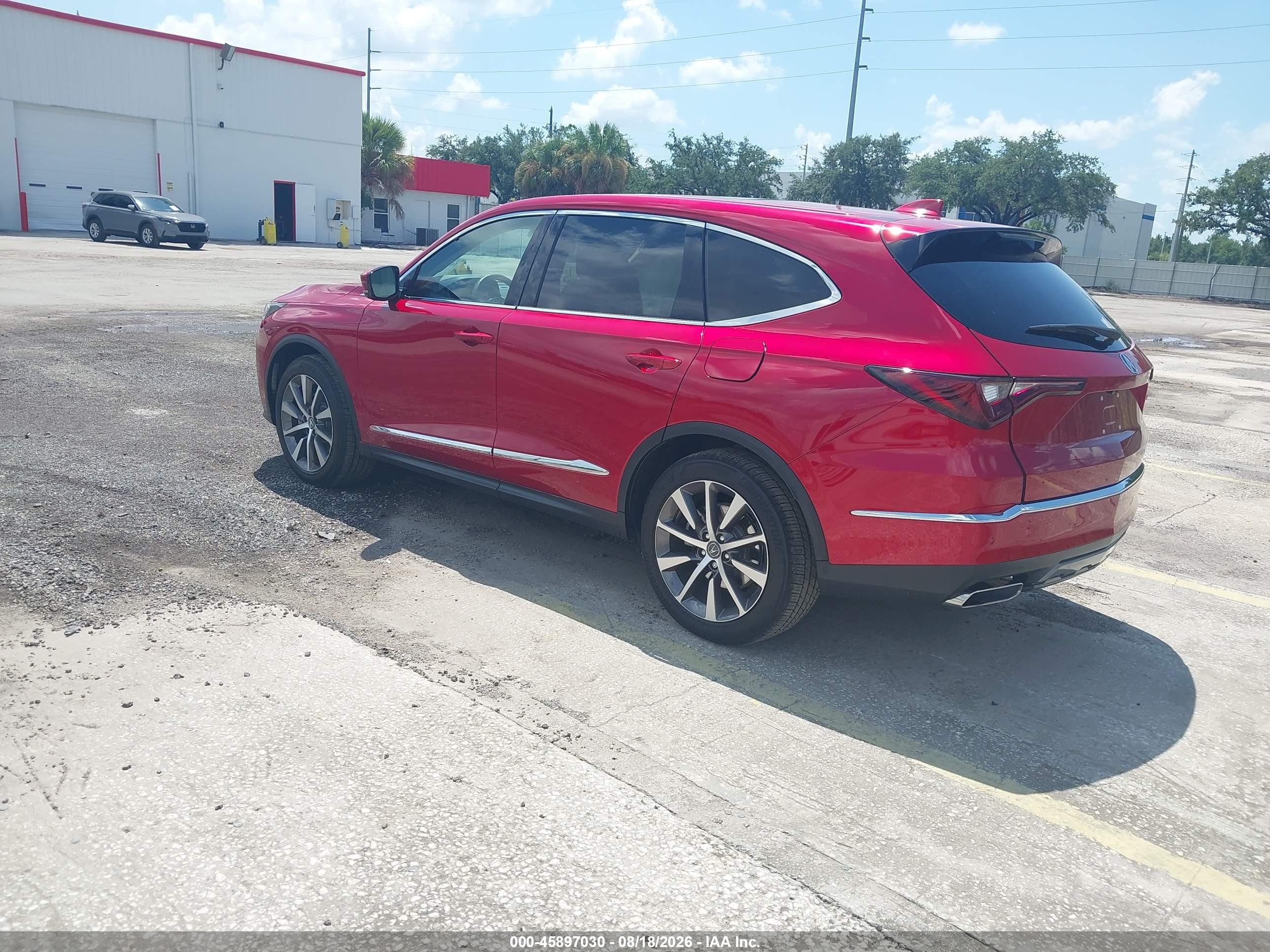 2025 Acura MDX VIN 5J8YD9H40SL005219 IAAI salvage auction — Side, Rebuildable (Florida), sold $16,100 on 2026-09-19 (photo 3)