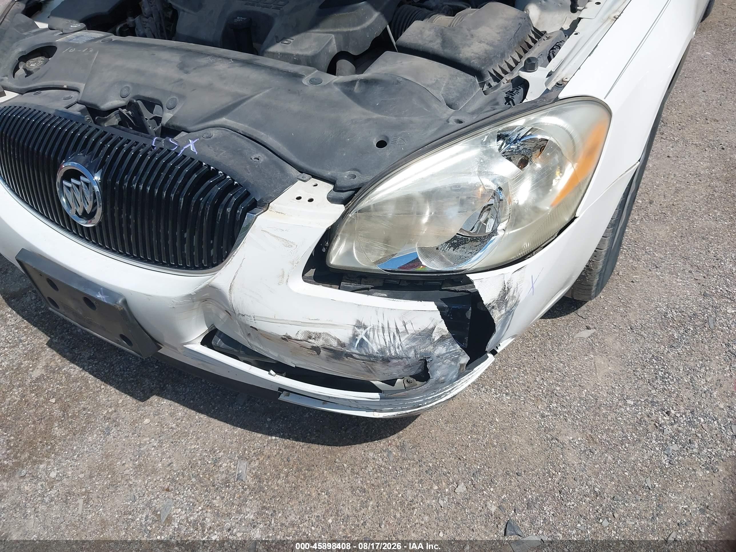2008 Buick Lucerne VIN 1G4HD57208U125561 IAAI salvage auction — Front End, Wait Title, sold $575 on 2026-09-21 (photo 6)
