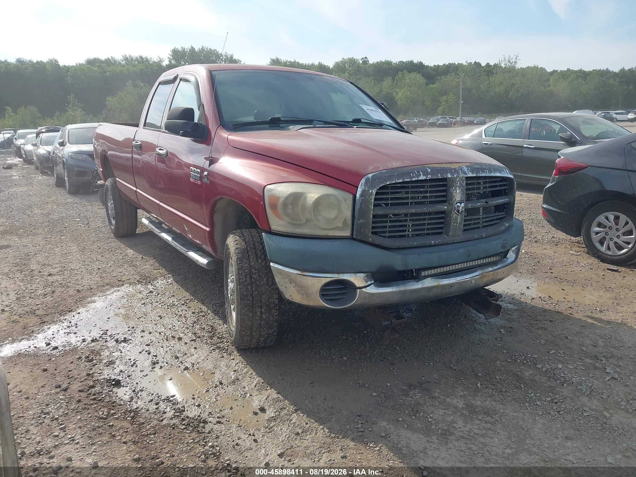 2007 Dodge Ram 2500 VIN 3D7KS28A67G840064 IAAI salvage auction — Unknown, Salvage (Ohio), sold $1,700 on 2026-10-08 (photo 1)