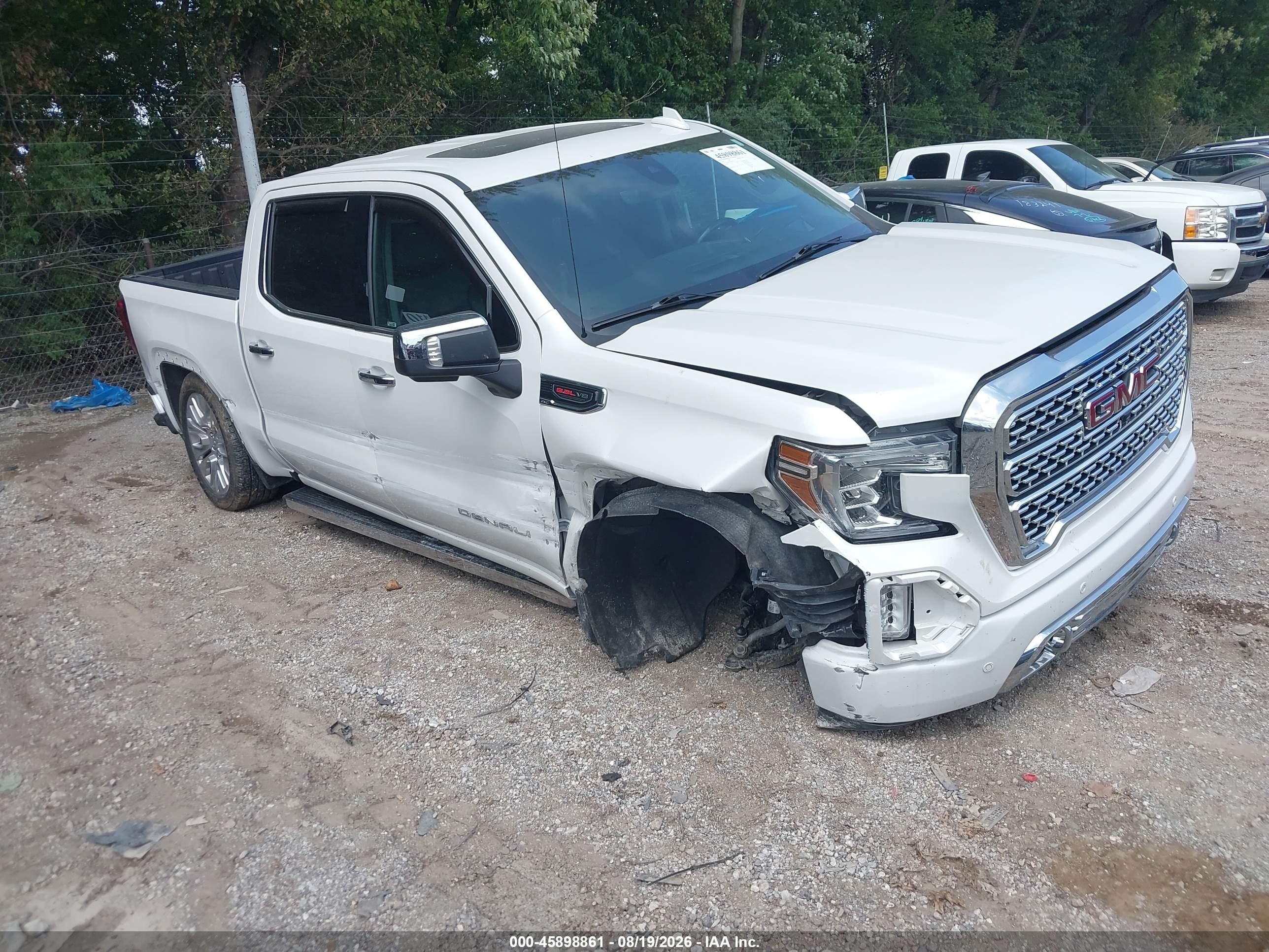 2020 GMC Sierra 1500 VIN 1GTU9FEL9LZ350837 IAAI salvage auction — Unknown, Salvage (Indiana), sold $14,100 on 2026-09-12 (photo 1)