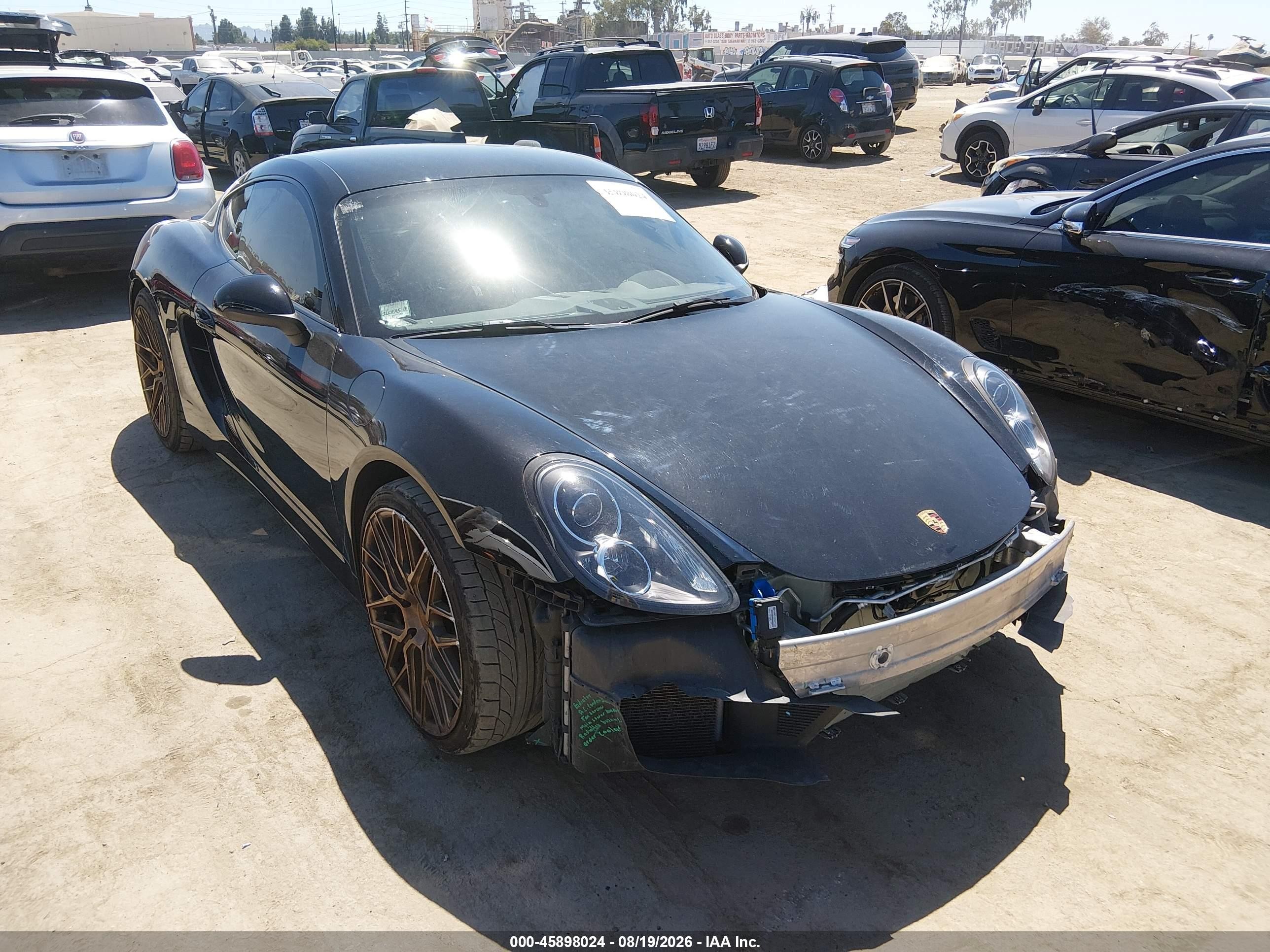 2014 Porsche Cayman VIN WP0AB2A8XEK191422 IAAI salvage auction — Front End, Salvage (California), sold $18,800 on 2026-09-26 (photo 1)