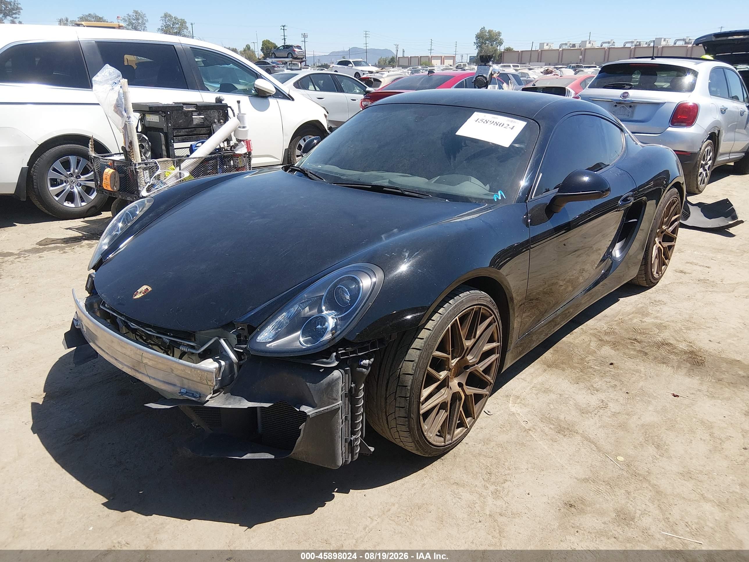2014 Porsche Cayman VIN WP0AB2A8XEK191422 IAAI salvage auction — Front End, Salvage (California), sold $18,800 on 2026-09-26 (photo 2)