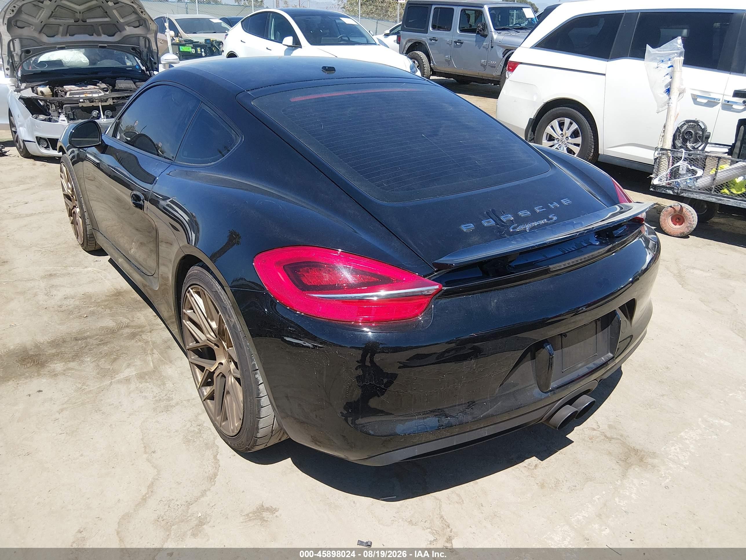 2014 Porsche Cayman VIN WP0AB2A8XEK191422 IAAI salvage auction — Front End, Salvage (California), sold $18,800 on 2026-09-26 (photo 3)
