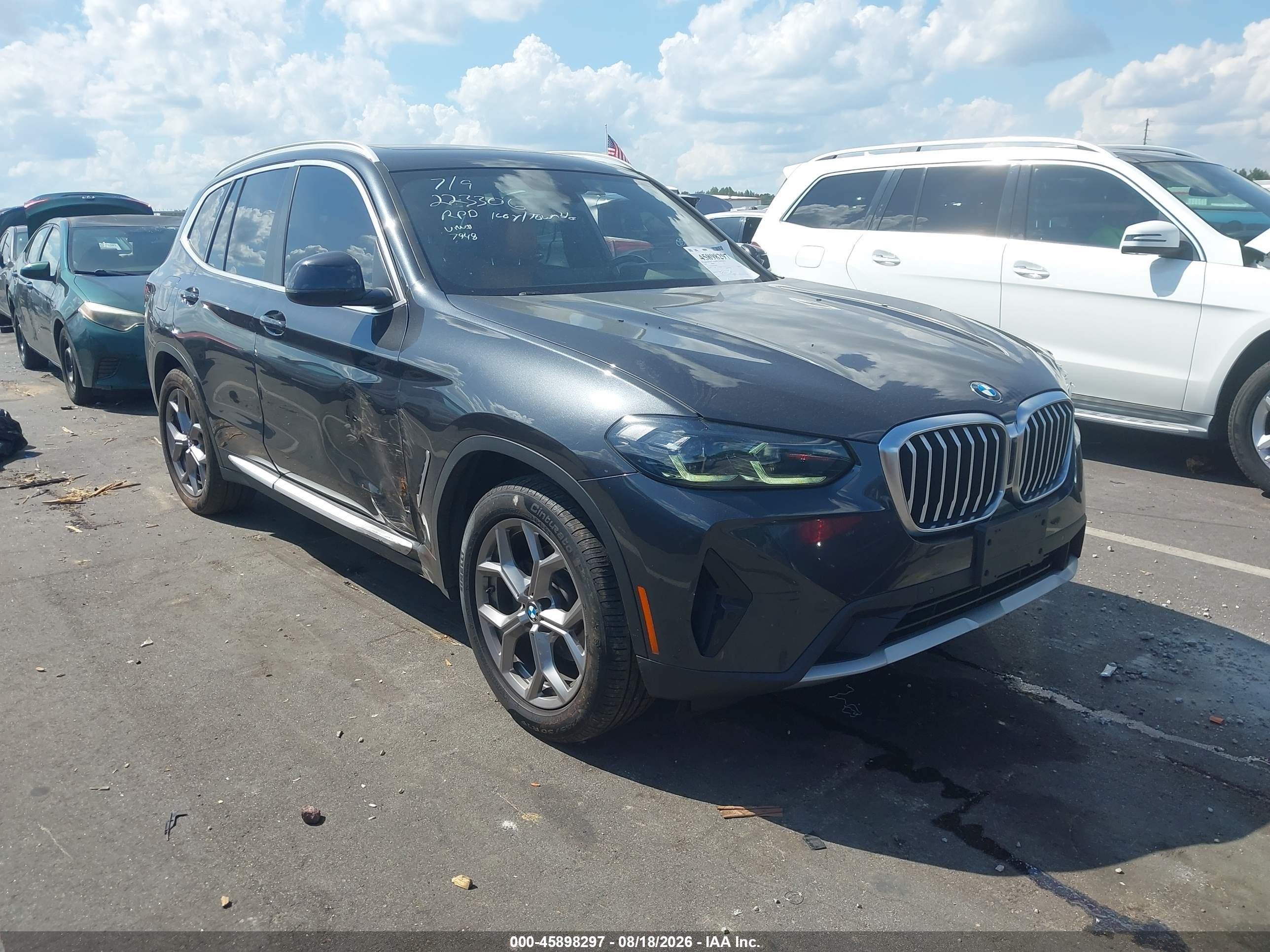 2022 BMW X3 VIN 5UX43DP05N9J97948 — IAAI salvage auction photo