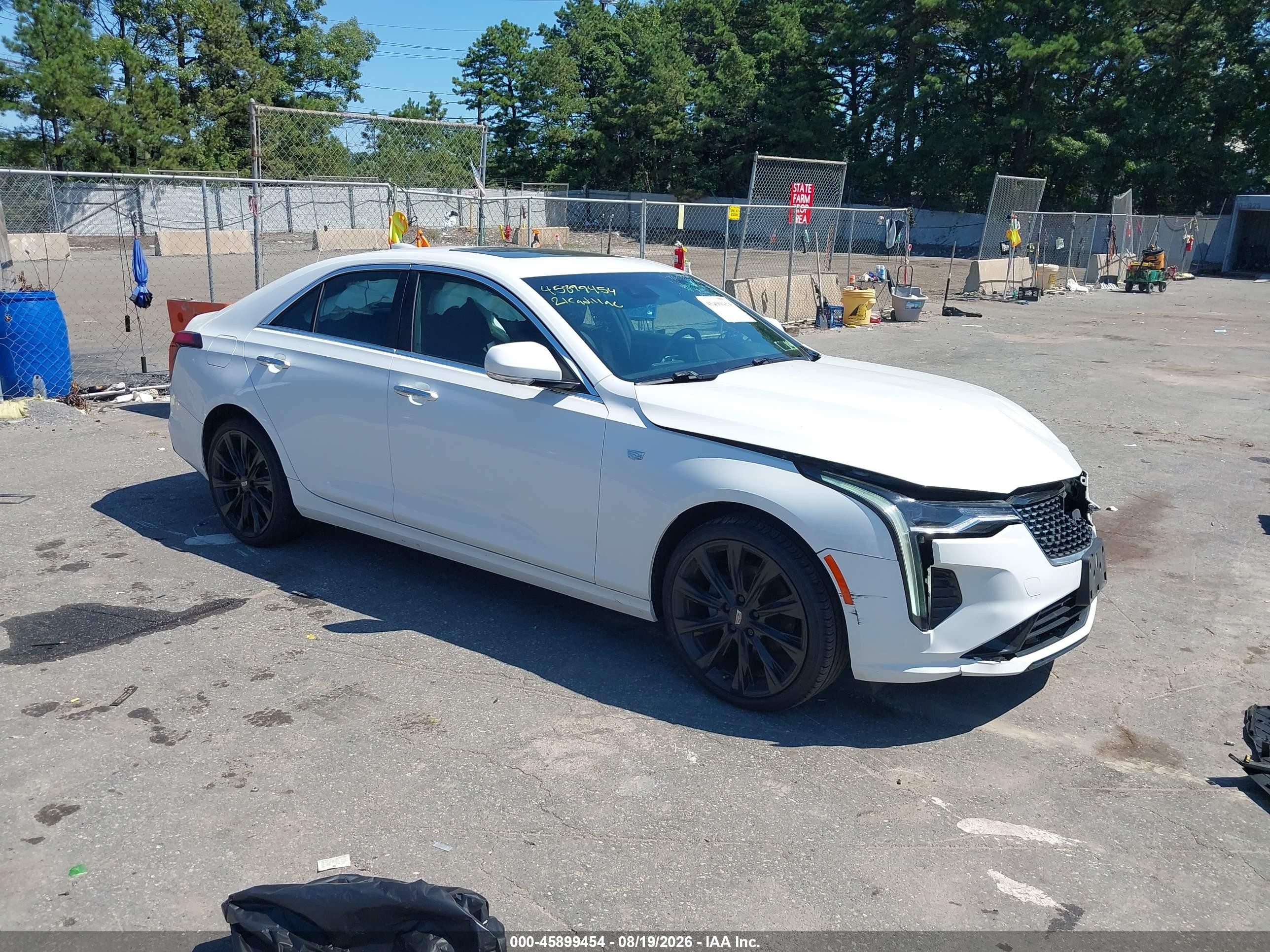 2021 Cadillac CT4 VIN 1G6DK5RK5M0129440 IAAI salvage auction — Front End, Mv-907A (New York), sold $5,600 on 2026-09-14 (photo 1)