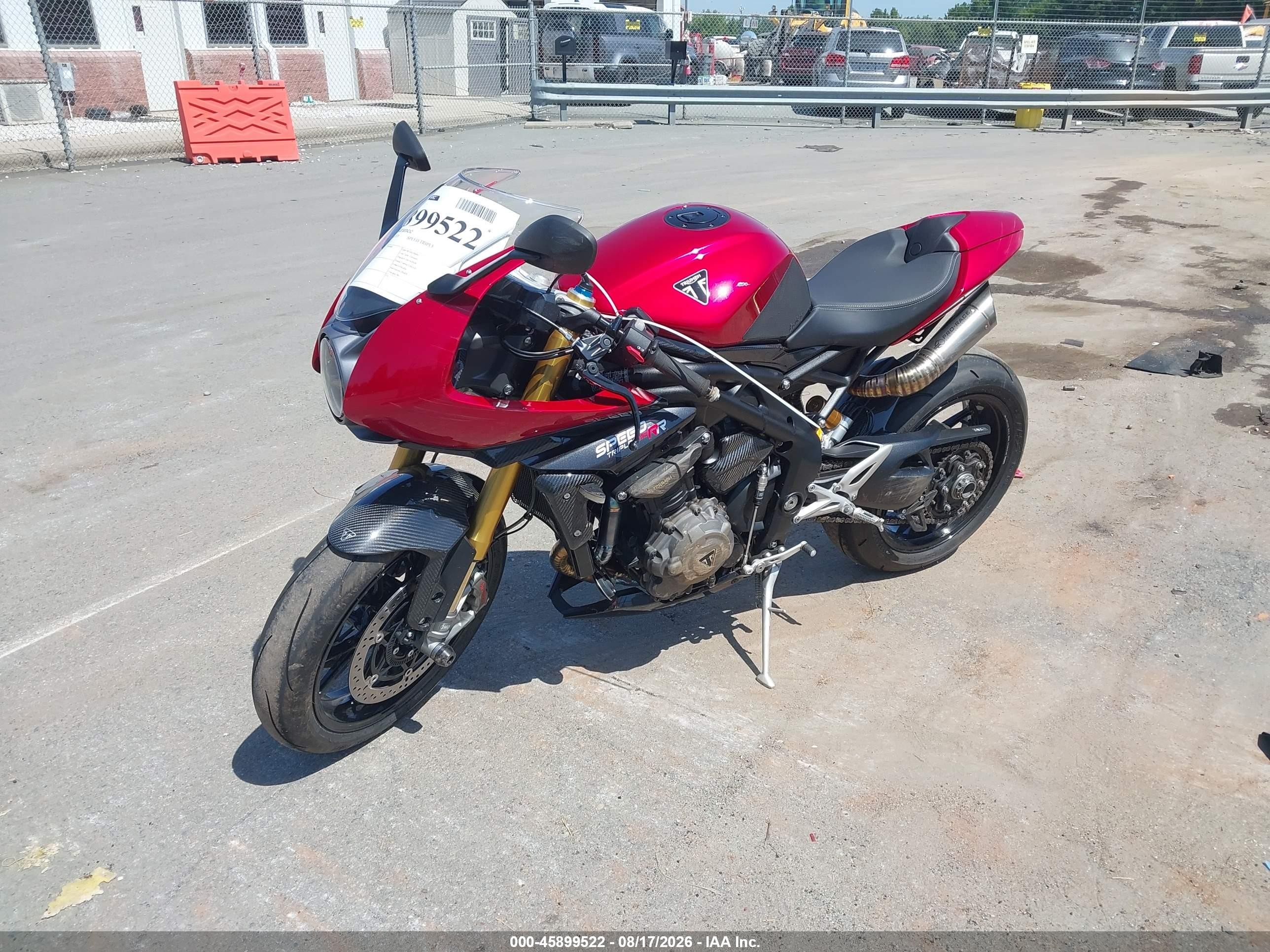 2022 Triumph Motorcycle Speed Triple VIN SMTP02ST8NTAZ5130 IAAI salvage auction — Side, Salvage (North Carolina), sold $6,250 on 2026-09-14 (photo 2)