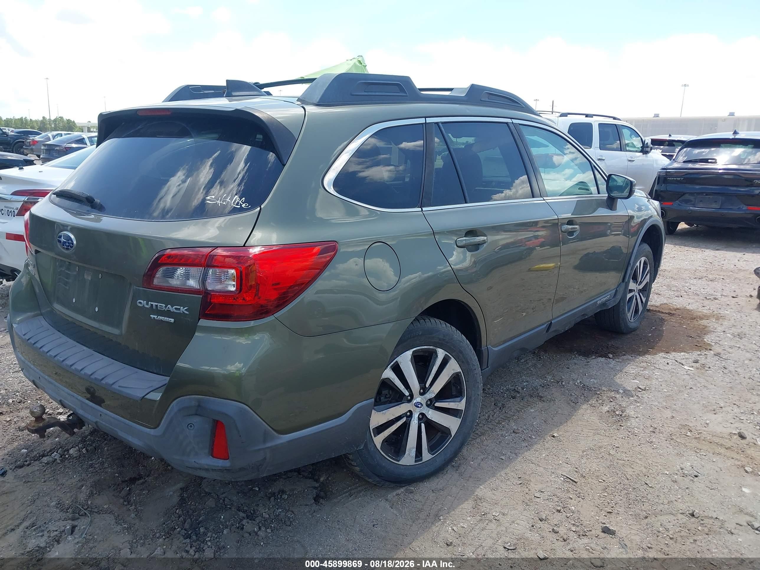 2019 Subaru Outback VIN 4S4BSANC8K3383596 IAAI salvage auction — Rear End, Original (Texas), sold $6,400 on 2026-10-02 (photo 4)