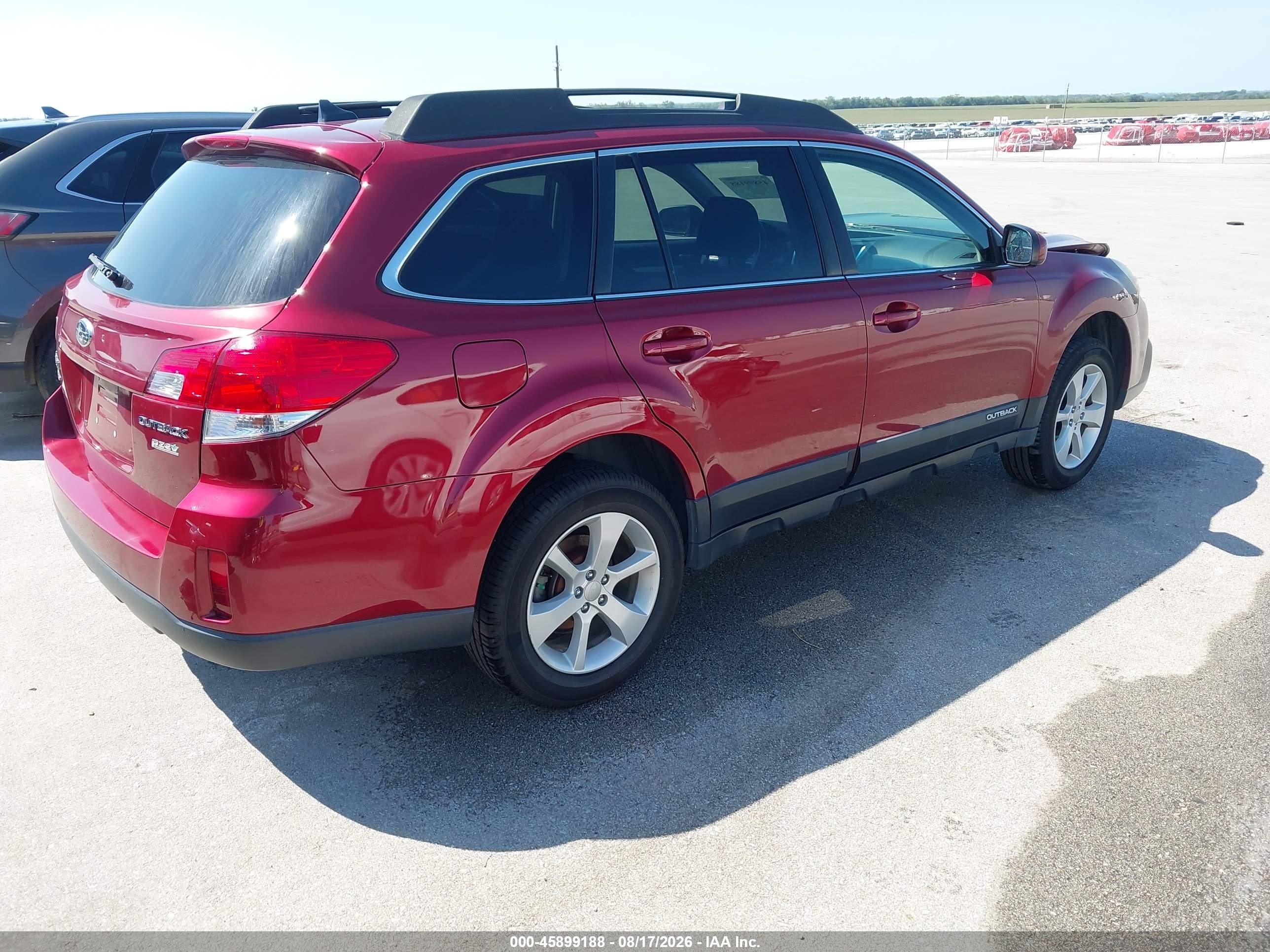 2014 Subaru Outback VIN 4S4BRBCC8E3313427 IAAI salvage auction — Front End, Certificate Of Title (Nebraska), sold $1,525 on 2026-10-08 (photo 4)