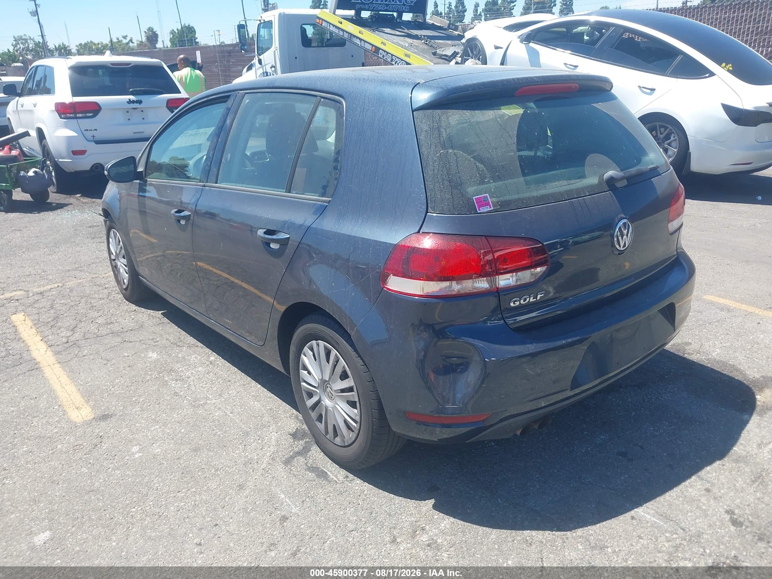 2013 Volkswagen Golf VIN WVWDB7AJ2DW097135 IAAI salvage auction — Unknown, Salvage (California), sold $1,050 on 2026-09-11 (photo 3)