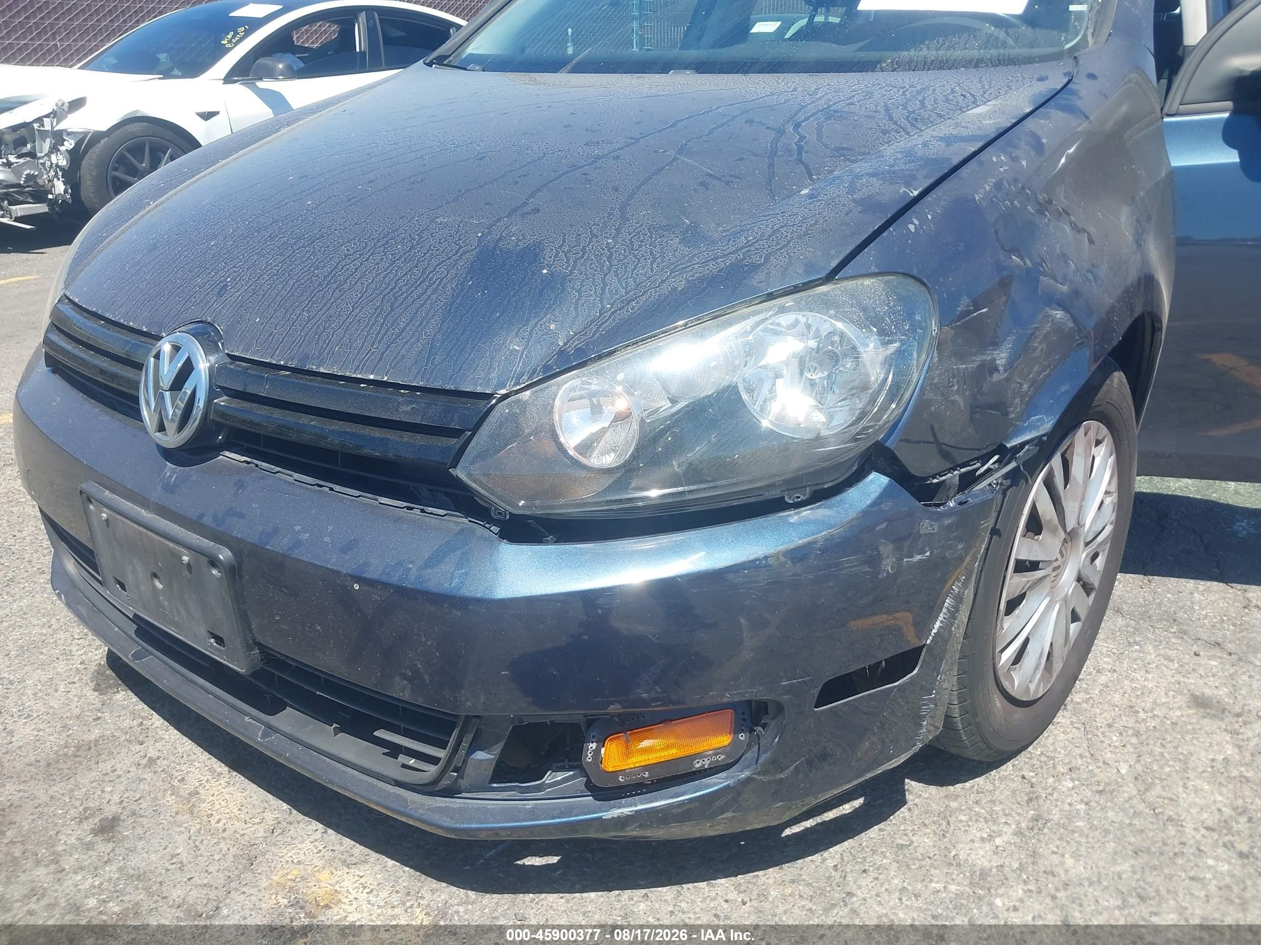 2013 Volkswagen Golf VIN WVWDB7AJ2DW097135 IAAI salvage auction — Unknown, Salvage (California), sold $1,050 on 2026-09-11 (photo 6)