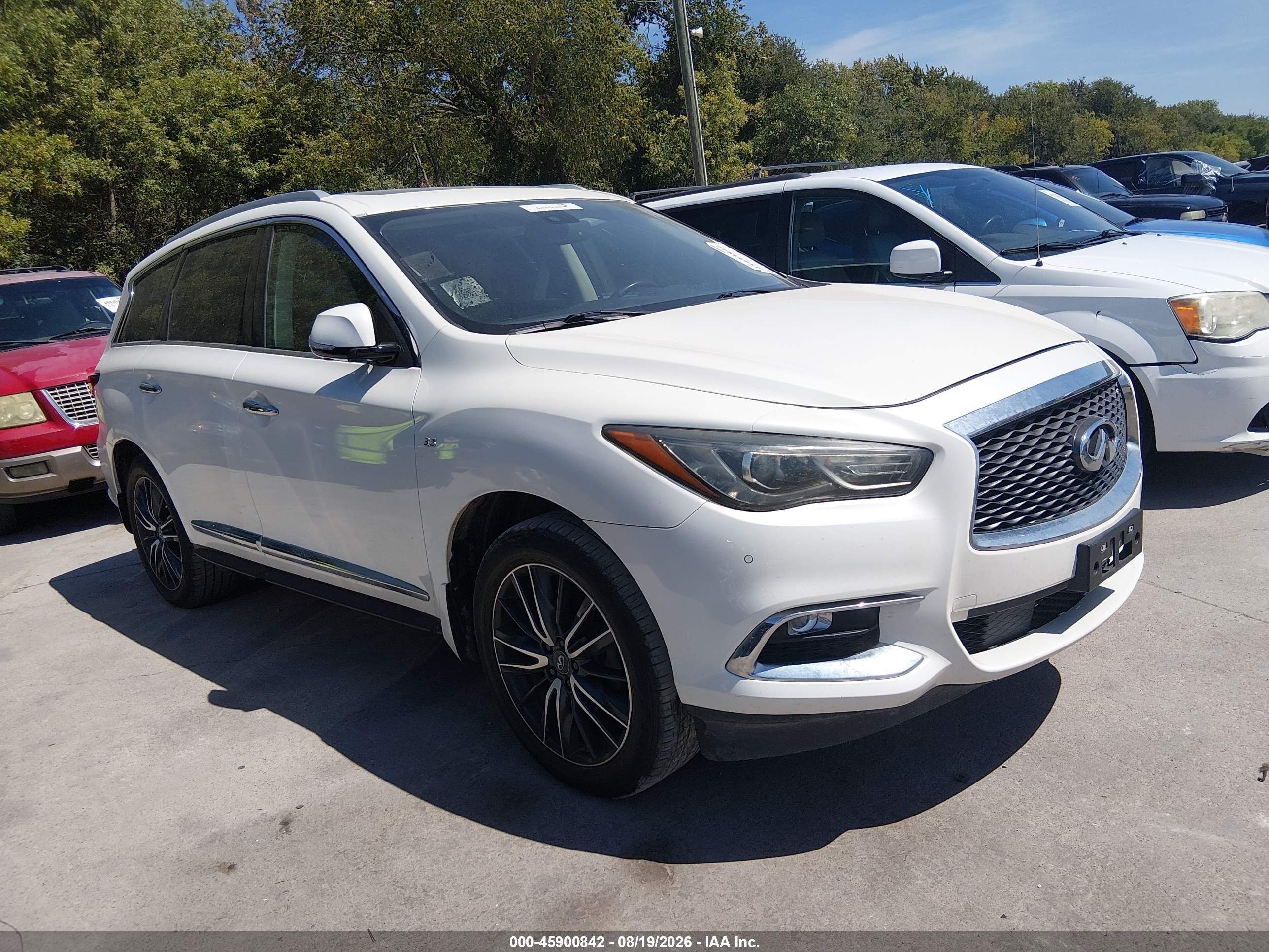 2017 Infiniti Qx60 VIN 5N1DL0MN1HC558721 IAAI salvage auction — Normal Wear, Original (Texas), sold $2,200 on 2026-09-12 (photo 1)