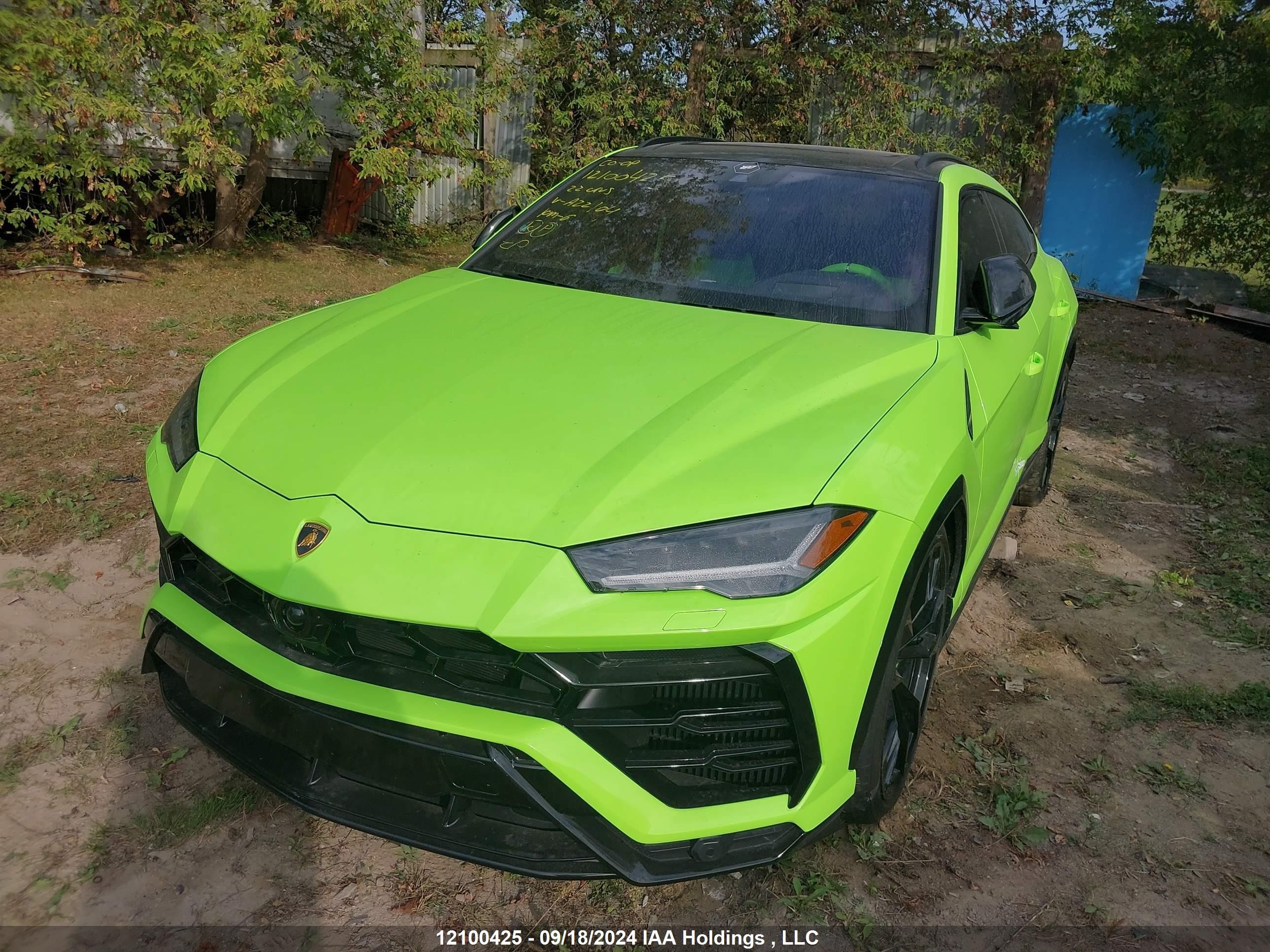 2022 Lamborghini Urus VIN ZPBCA1ZL5NLA22104 IAAI salvage auction — Theft, Salvage Title, sold $225,000 on 2026-06-30 (photo 2)