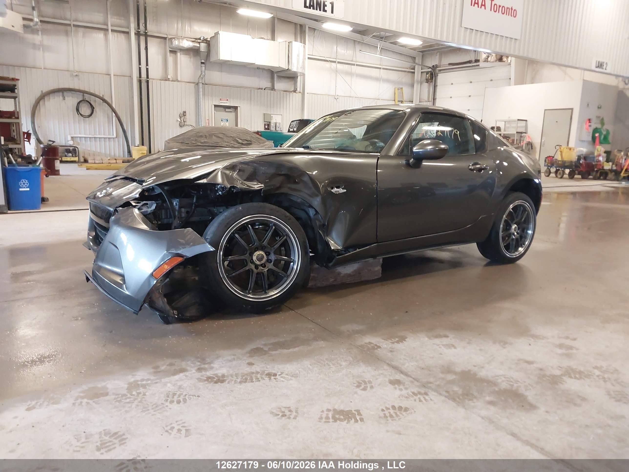 2017 Mazda MX-5 Miata VIN JM1NDAM70H0107214 IAAI salvage auction — Unknown, On-Rebuilt (Ontario), sold $5,600 on 2021-03-01 (photo 2)