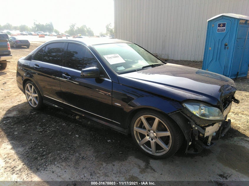 2012 Mercedes-benz C-klasse VIN WDDGF4HB4CR216630 IAAI salvage auction — MECHANICAL, Salvage (California), sold $425 on 2026-07-21 (photo 1)