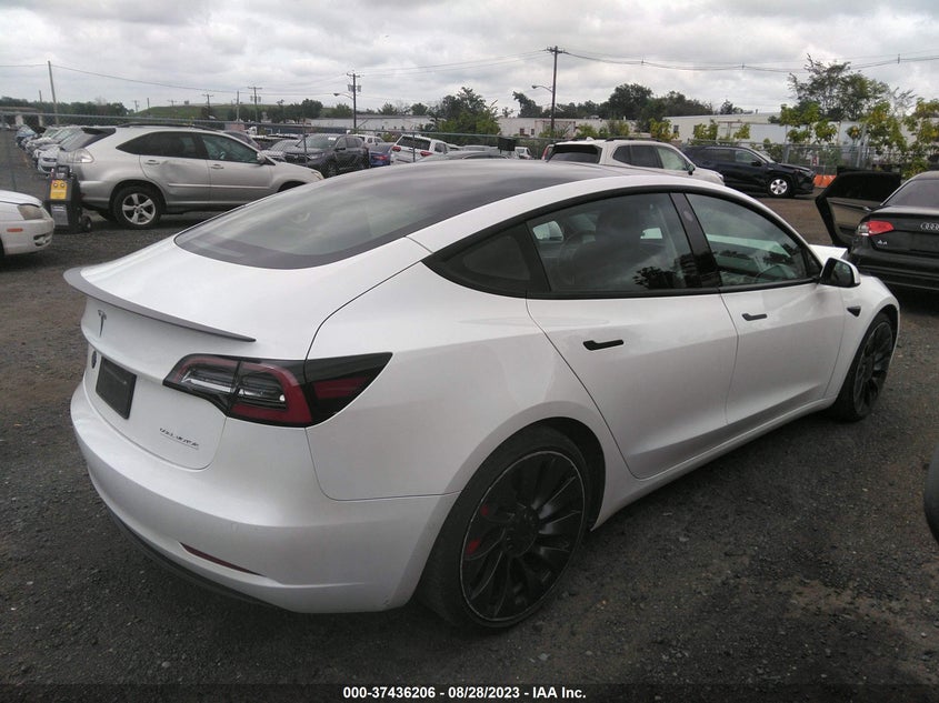 2021 Tesla Model 3 VIN 5YJ3E1EC9MF094829 IAAI salvage auction — FRONT END, Salvage Title, sold $7,900 on 2026-07-22 (photo 4)
