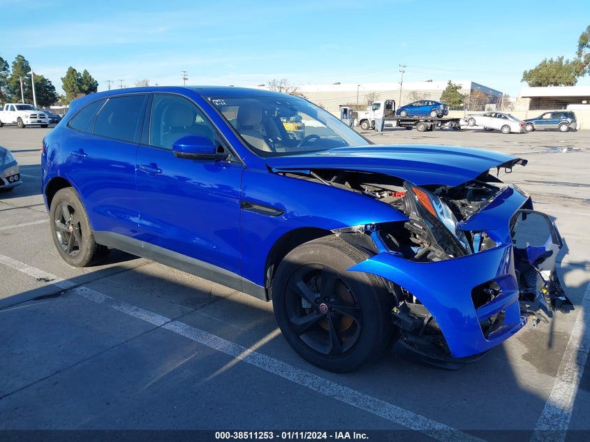 2020 Jaguar F-Pace VIN SADCJ2FX8LA633102 COPART salvage auction — Front End, Salvage, sold $5,200 on 2025-08-28 (photo 1)