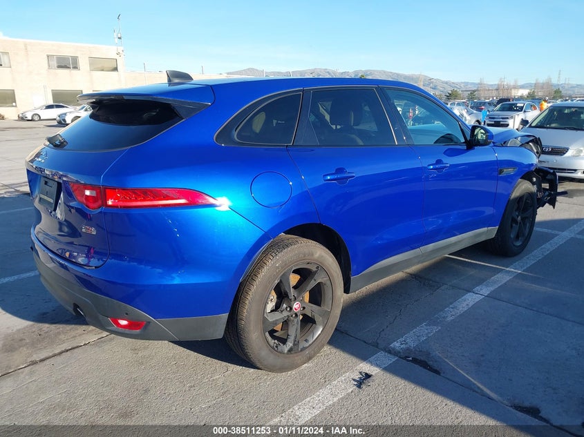 2020 Jaguar F-Pace VIN SADCJ2FX8LA633102 COPART salvage auction — Front End, Salvage, sold $5,200 on 2025-08-28 (photo 4)